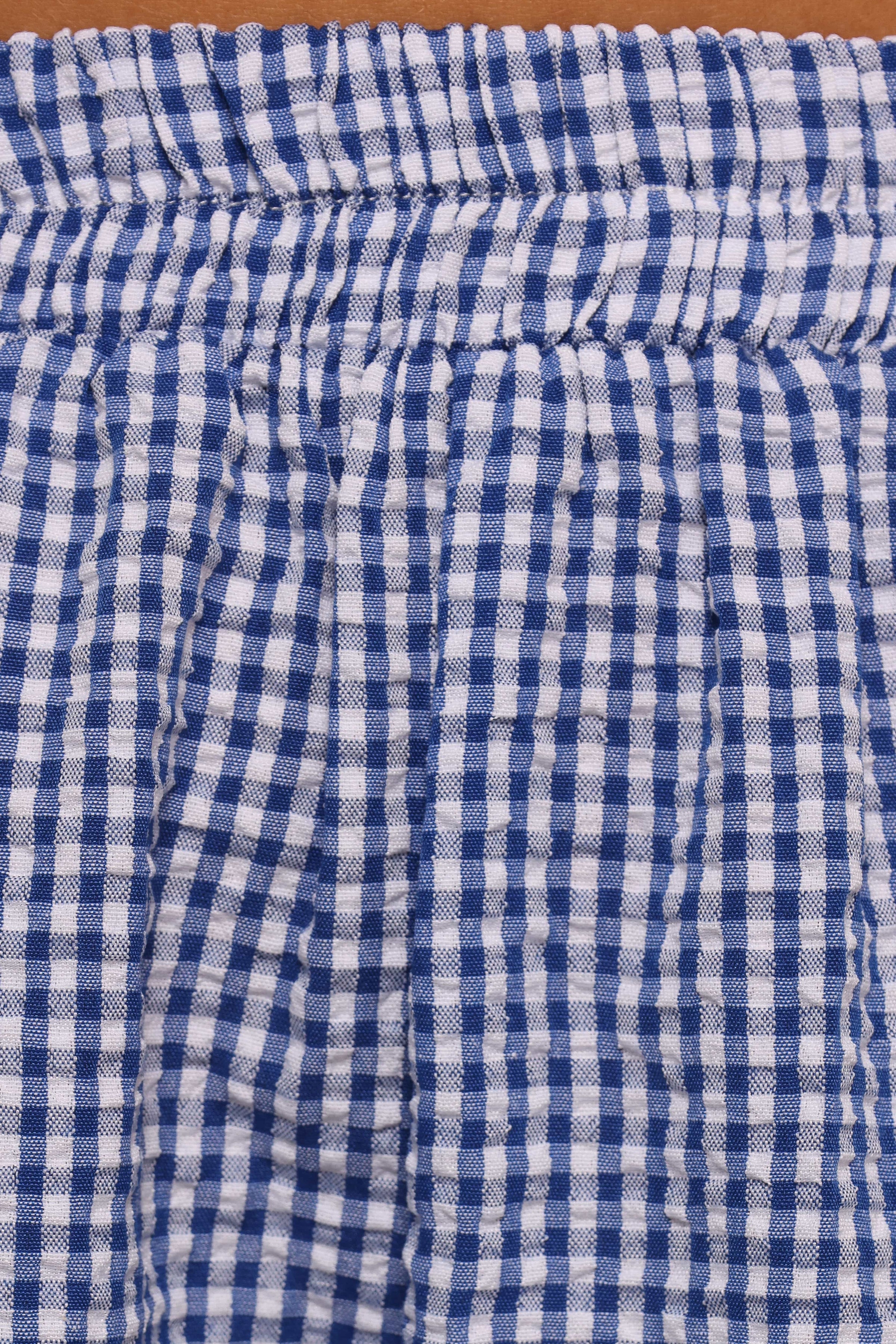 BOTTOMS Libby Shorts - Navy Gingham