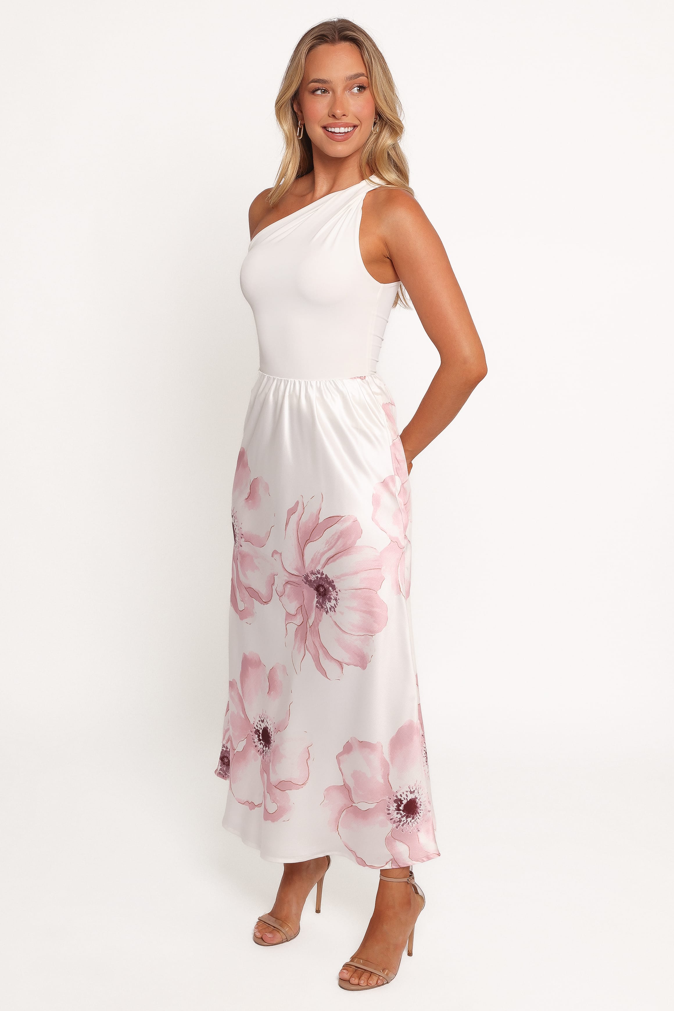 BOTTOMS Lila Maxi Skirt - Pink White Floral