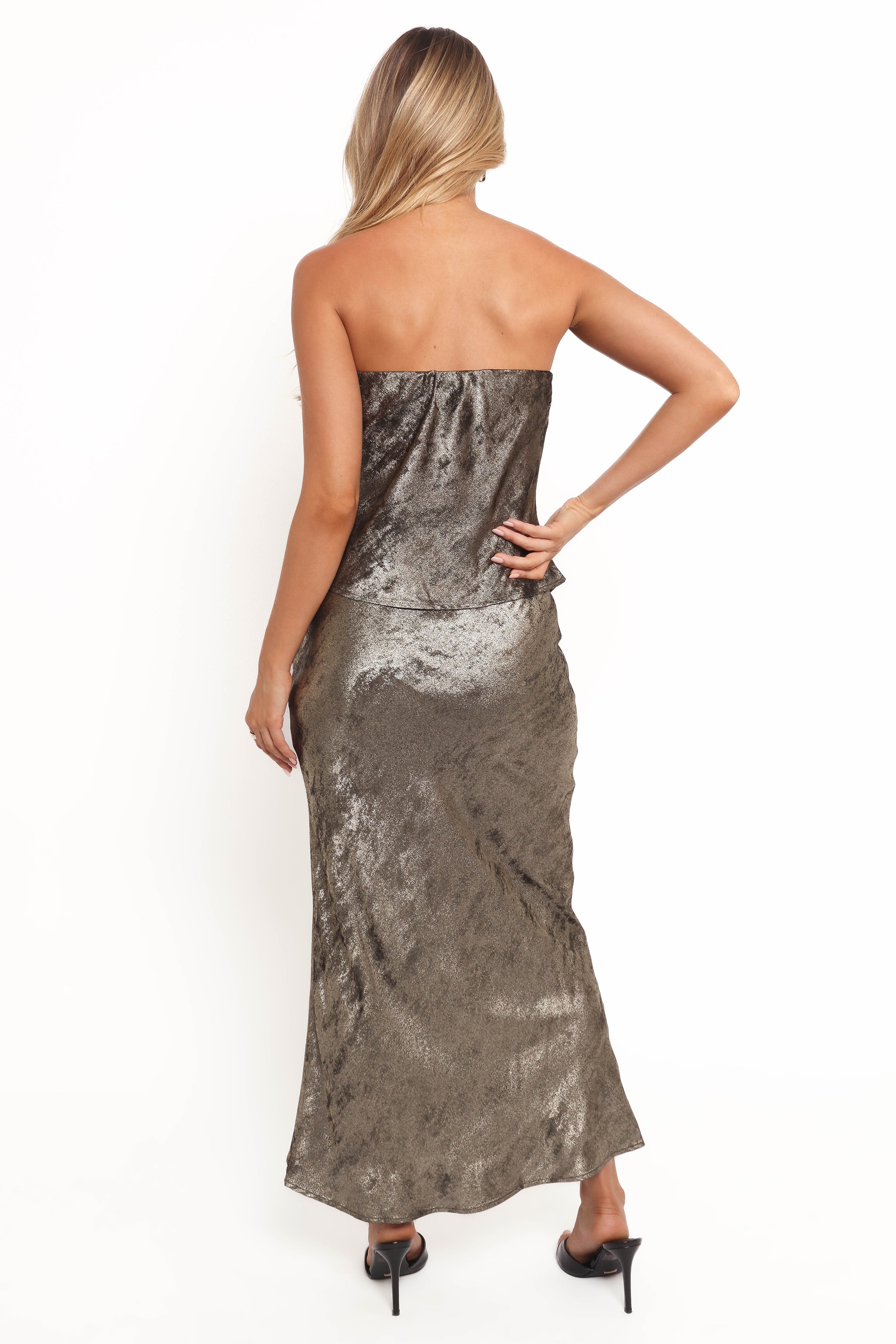 BOTTOMS Lizzie Midi Skirt - Dark Bronze