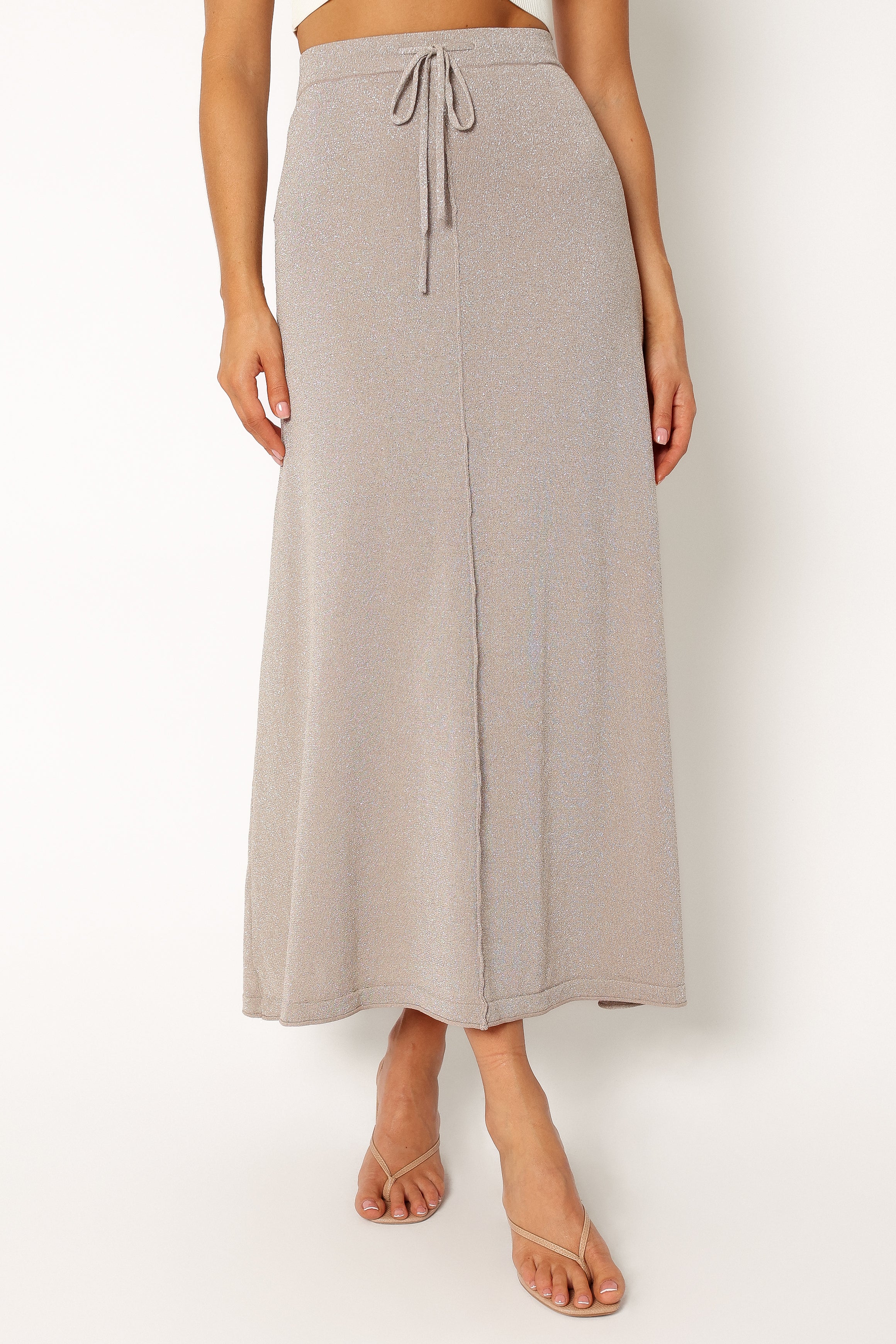 BOTTOMS @Lucille Maxi Skirt - Silver