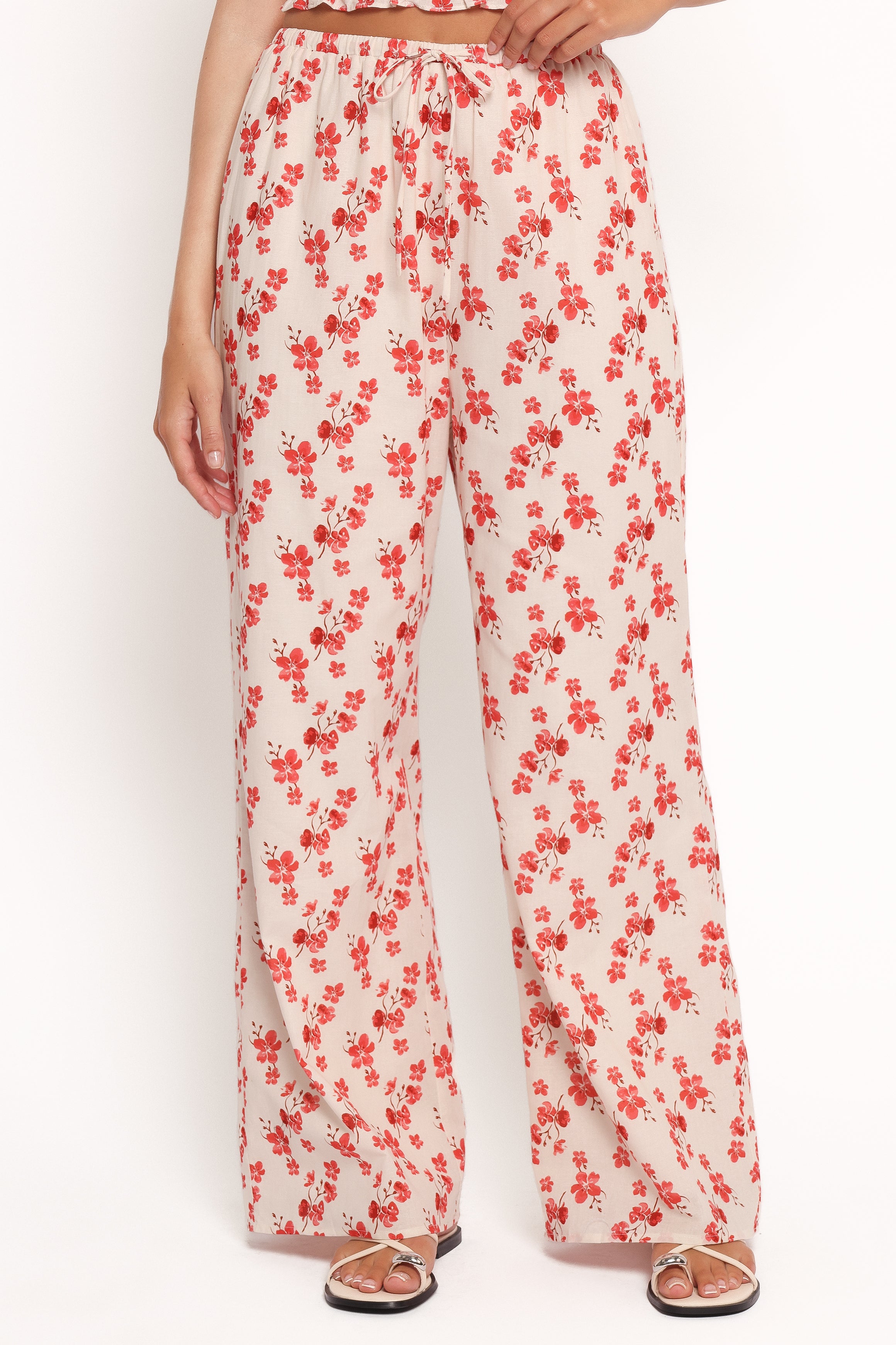 BOTTOMS Lux Pants - Red Blossom