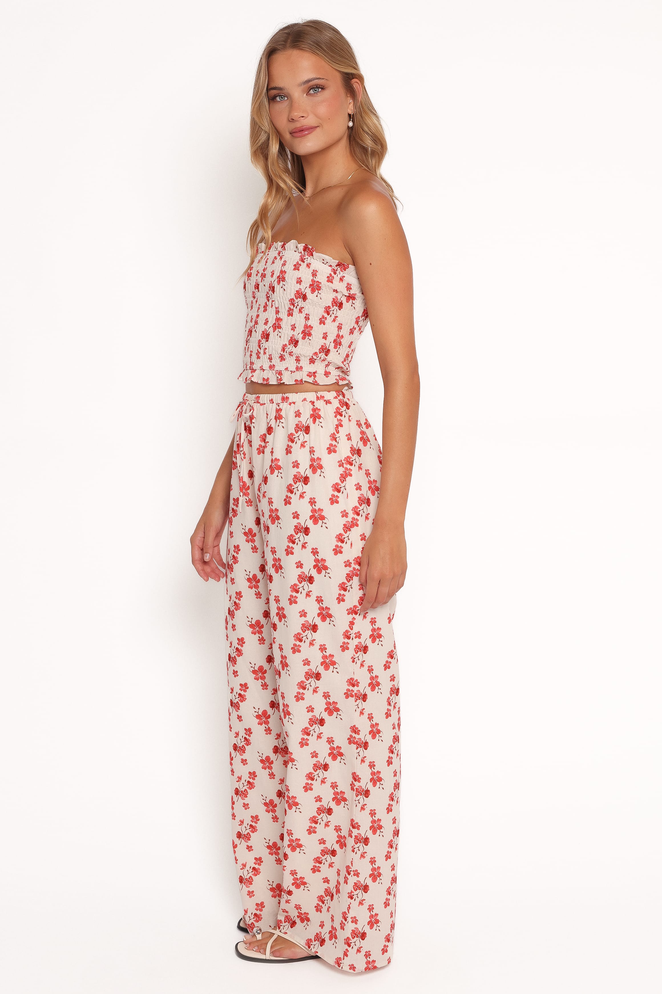 BOTTOMS Lux Pants - Red Blossom