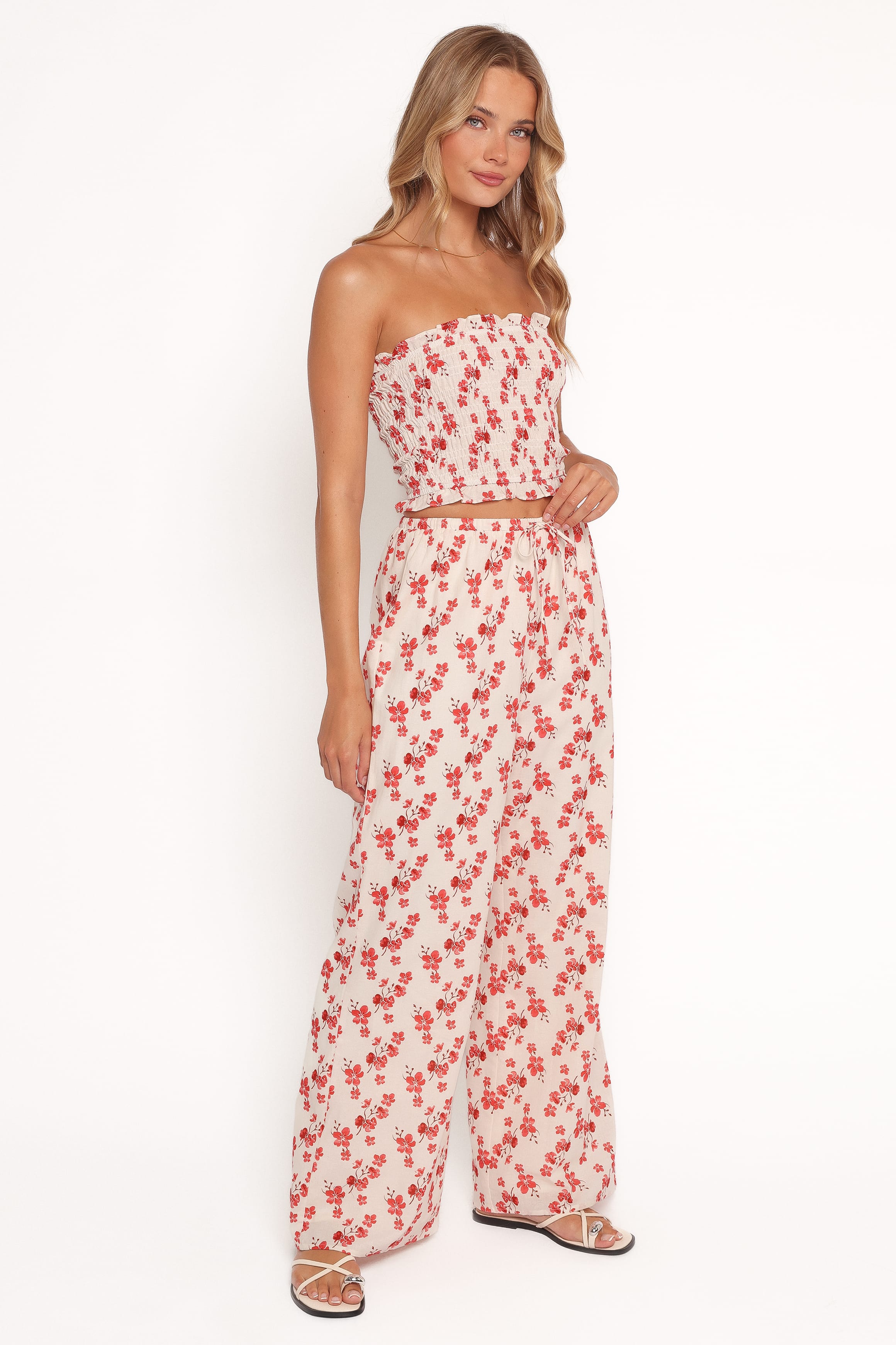 BOTTOMS Lux Pants - Red Blossom