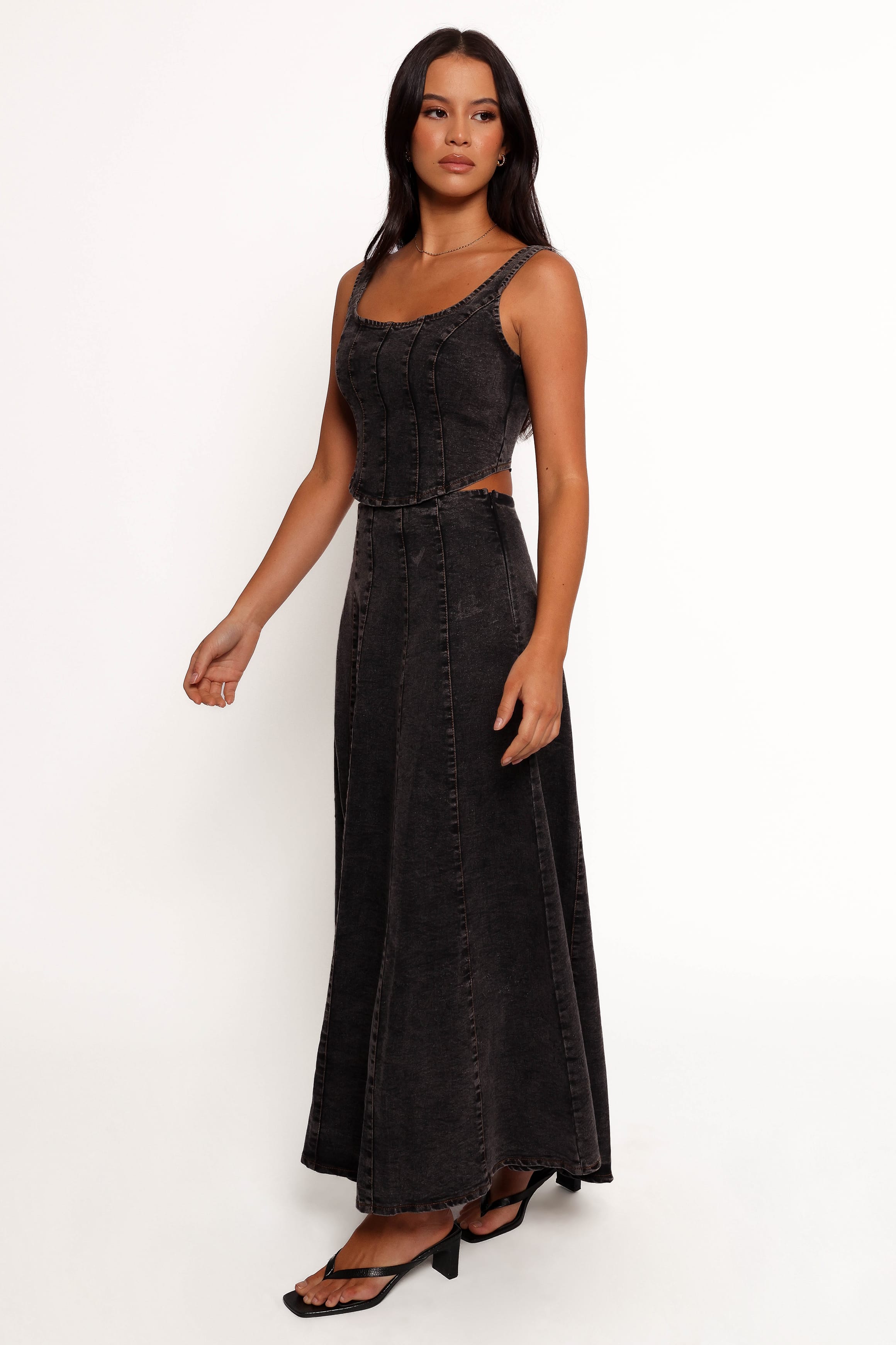 BOTTOMS Mara Midi Skirt - Black