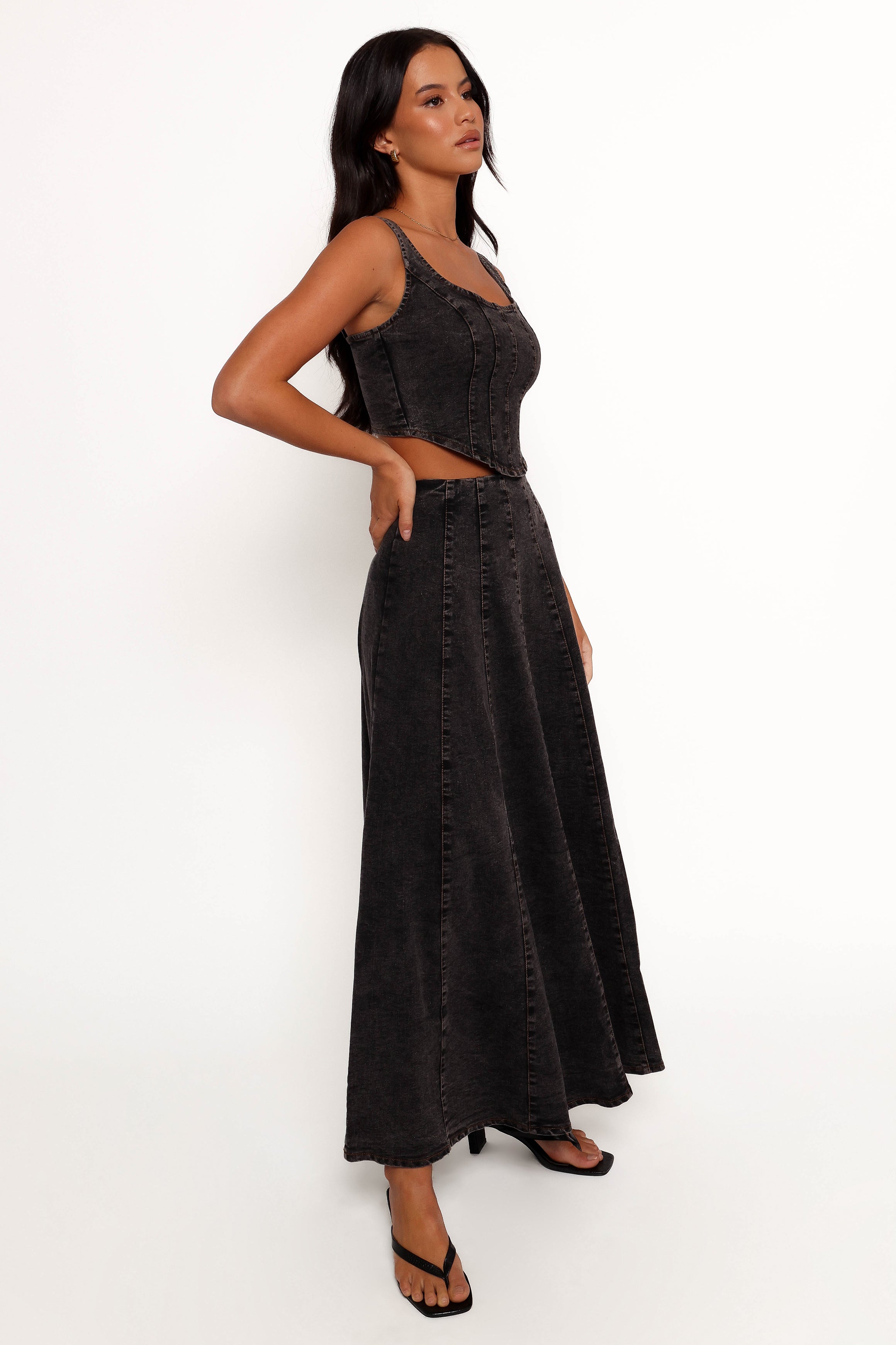 BOTTOMS Mara Midi Skirt - Black