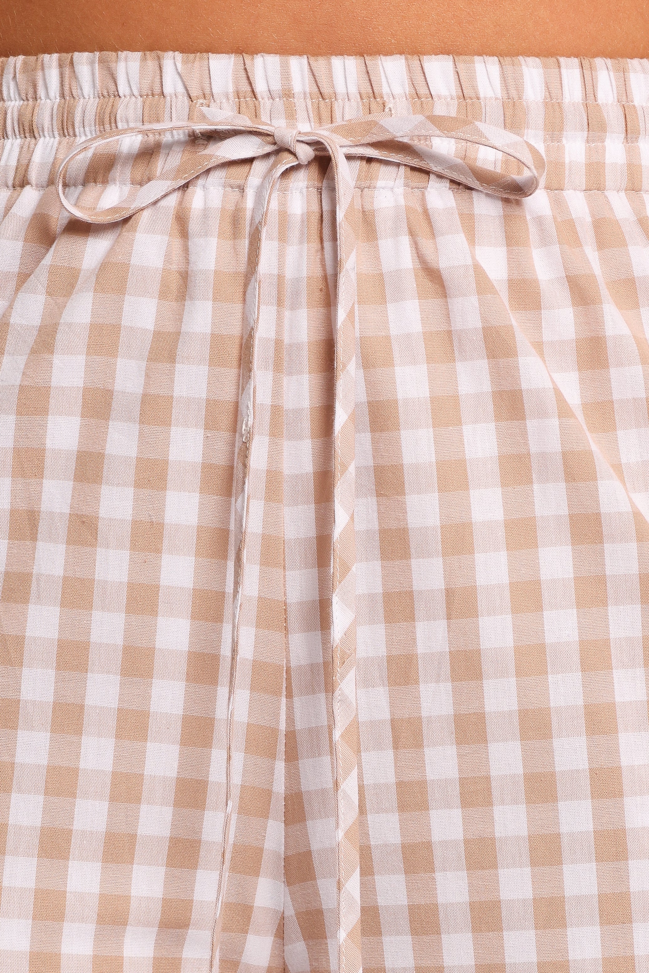 BOTTOMS Marina Pant - Beige Gingham