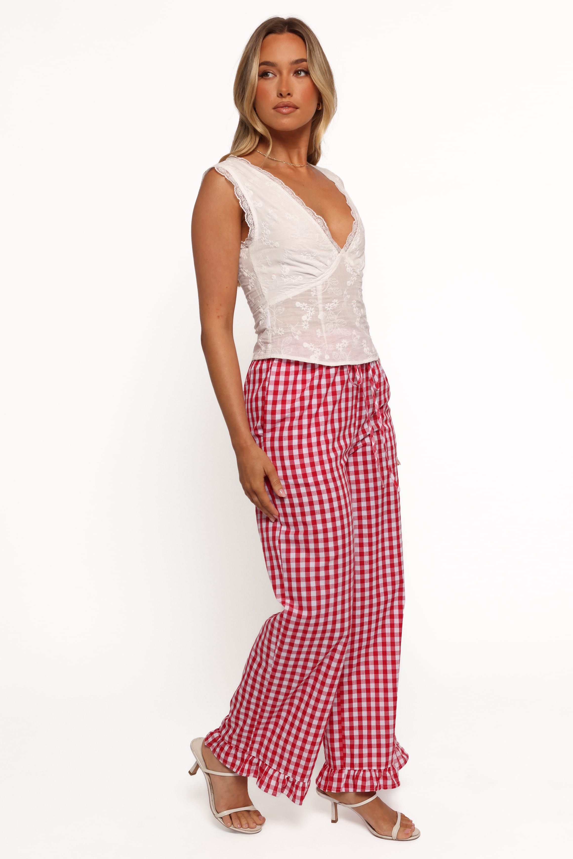 BOTTOMS Marina Pant - Red Gingham