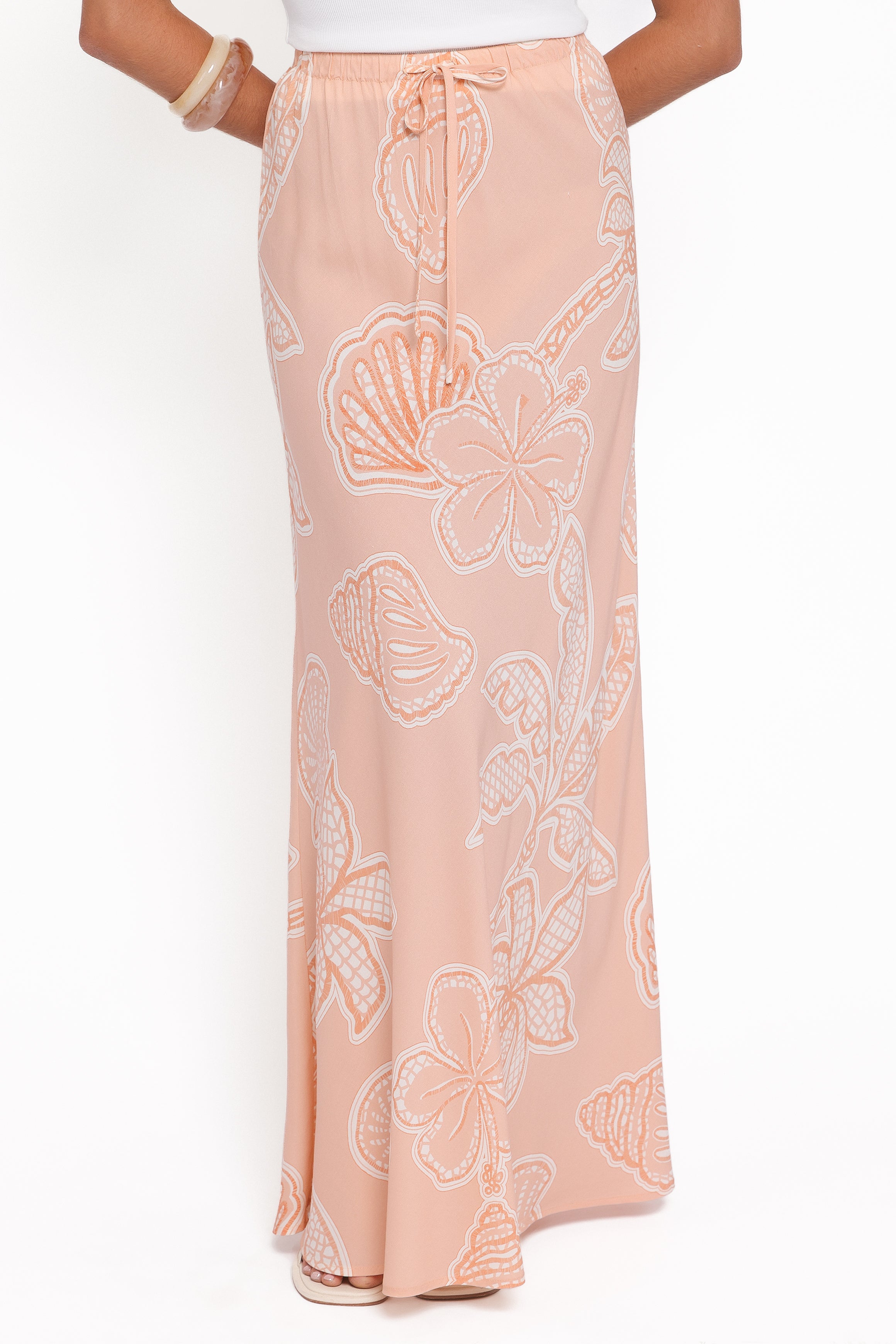 BOTTOMS Marissa Maxi Skirt - Peach Floral