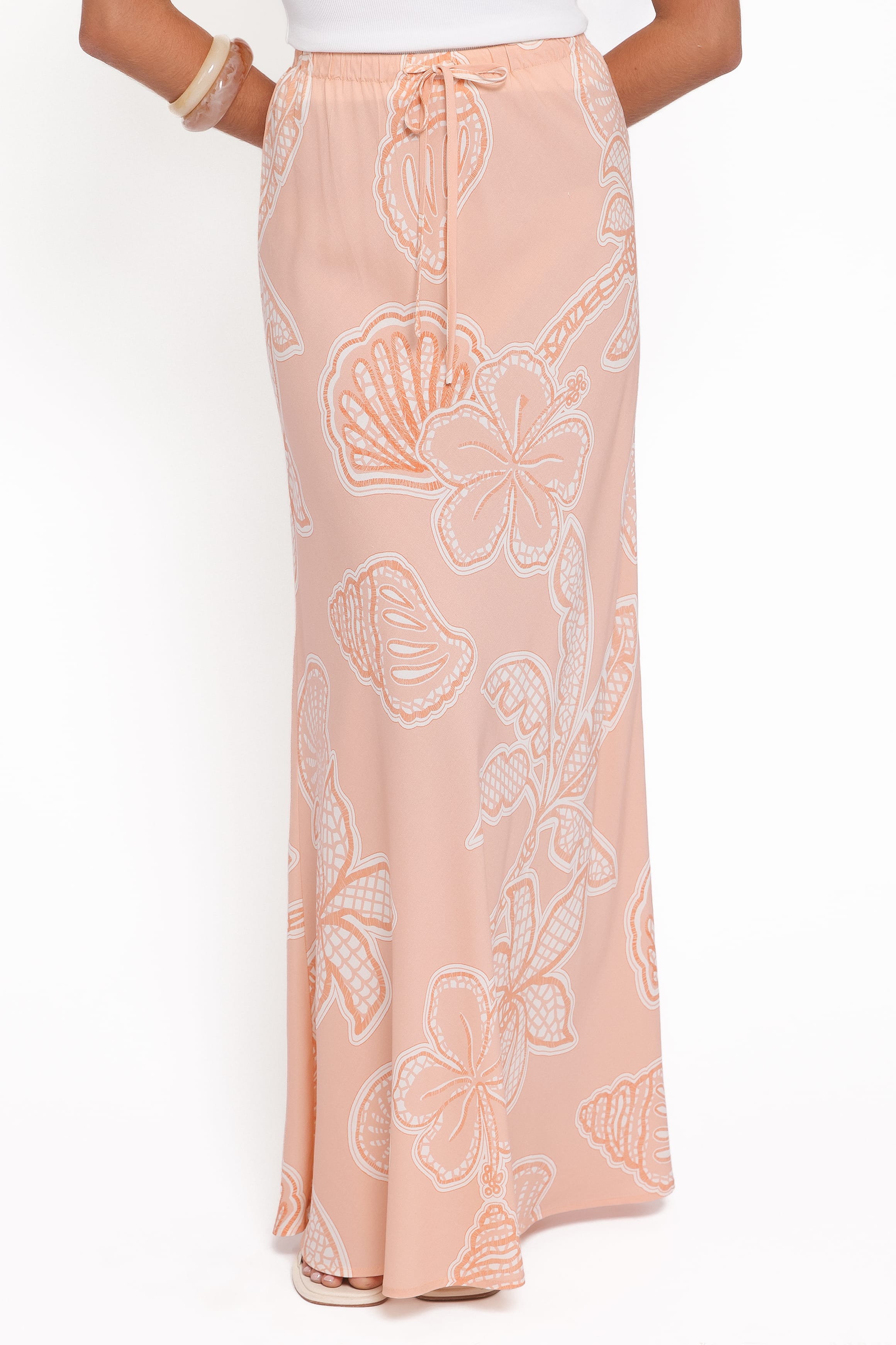 BOTTOMS Marissa Maxi Skirt - Peach Floral