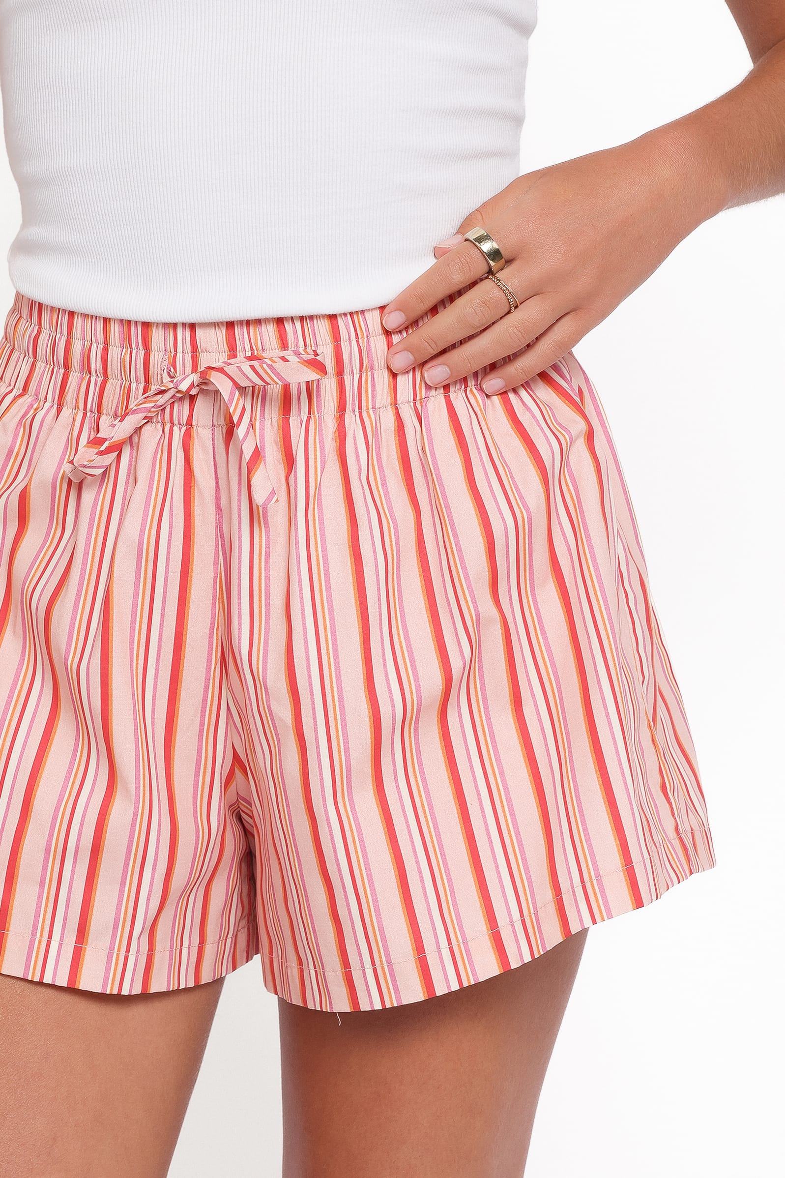 BOTTOMS Mattina Shorts - Peach Stripe