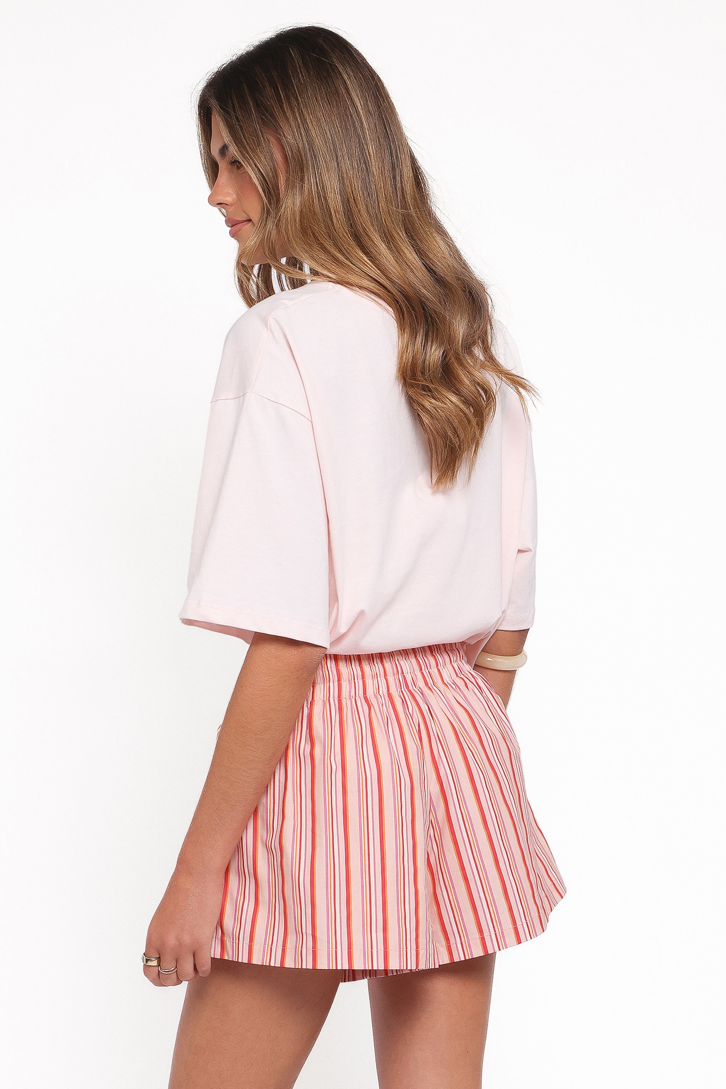 BOTTOMS Mattina Shorts - Peach Stripe