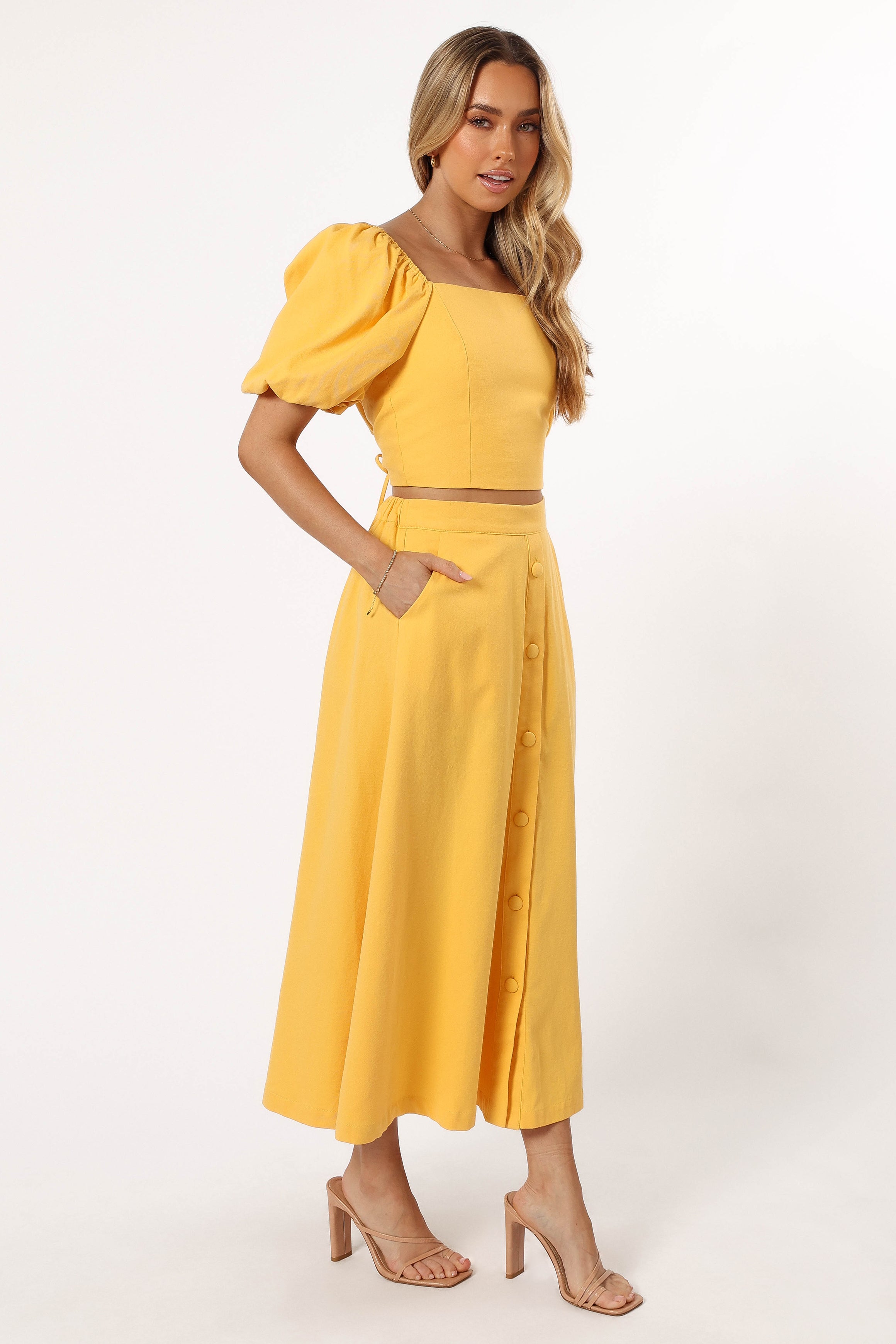 BOTTOMS @Mave Midi Skirt - Sunflower
