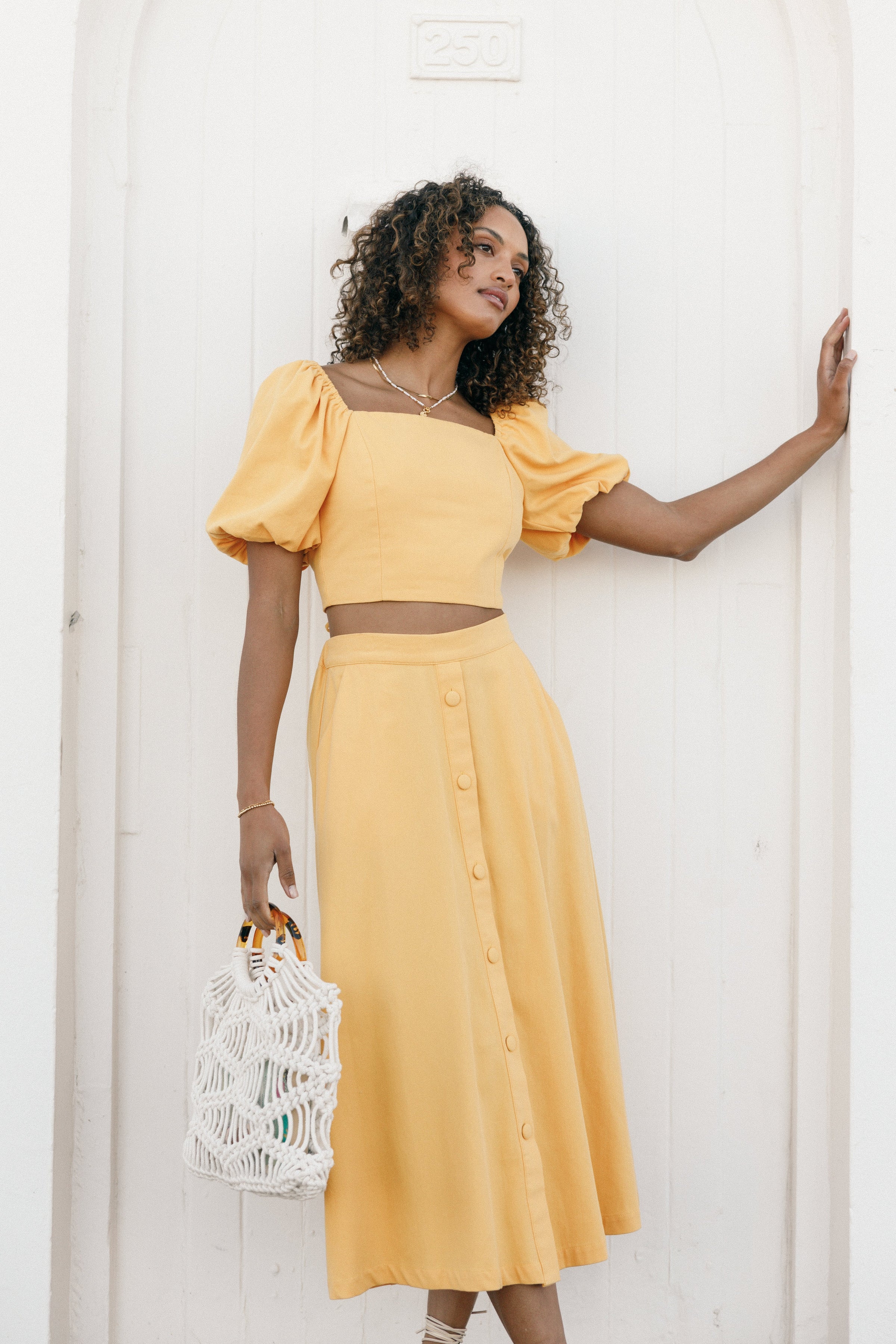 BOTTOMS Mave Midi Skirt - Sunflower