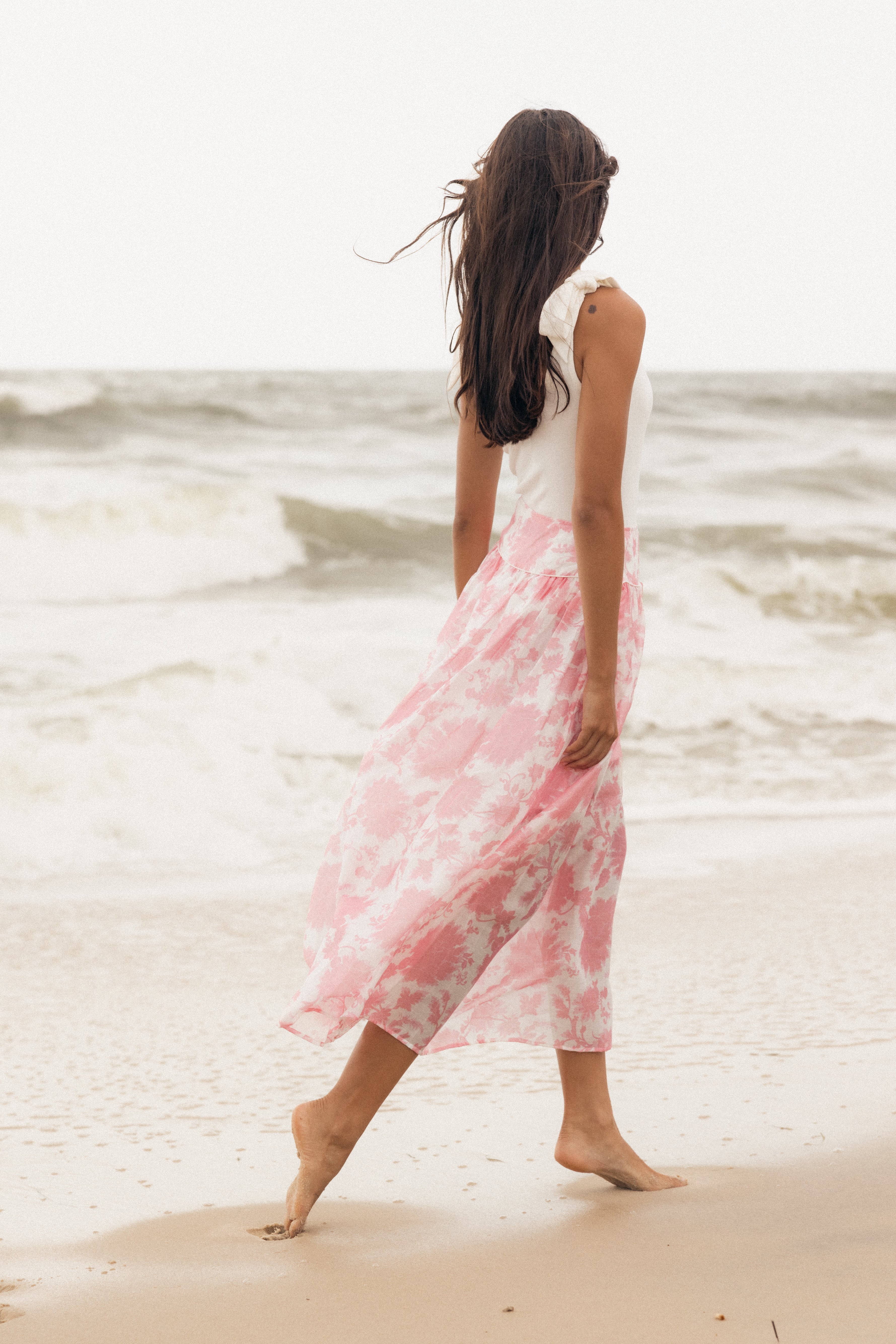 BOTTOMS Miami Maxi Skirt - Pink Floral
