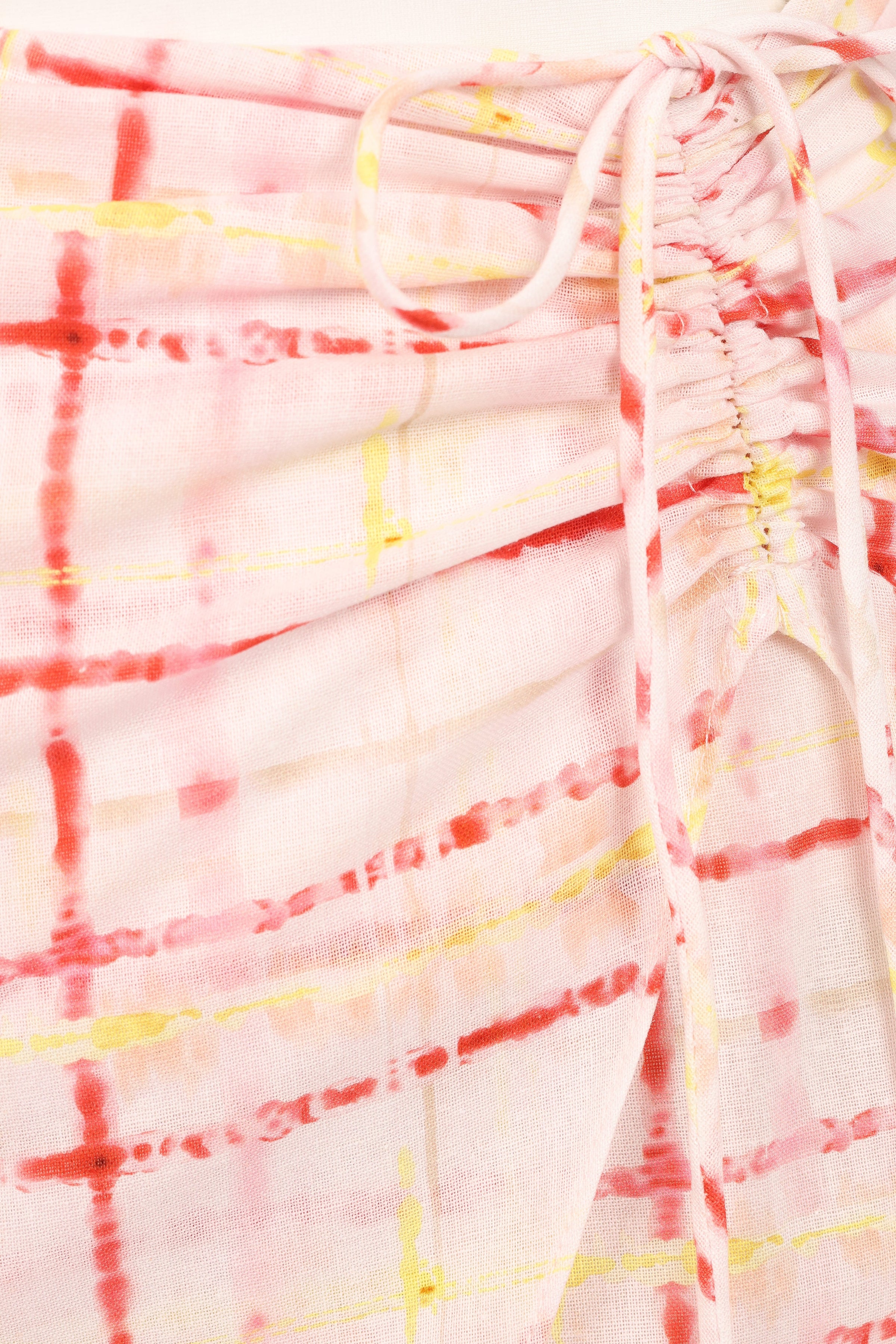 BOTTOMS Mirha Mini Skirt - Sunset Check