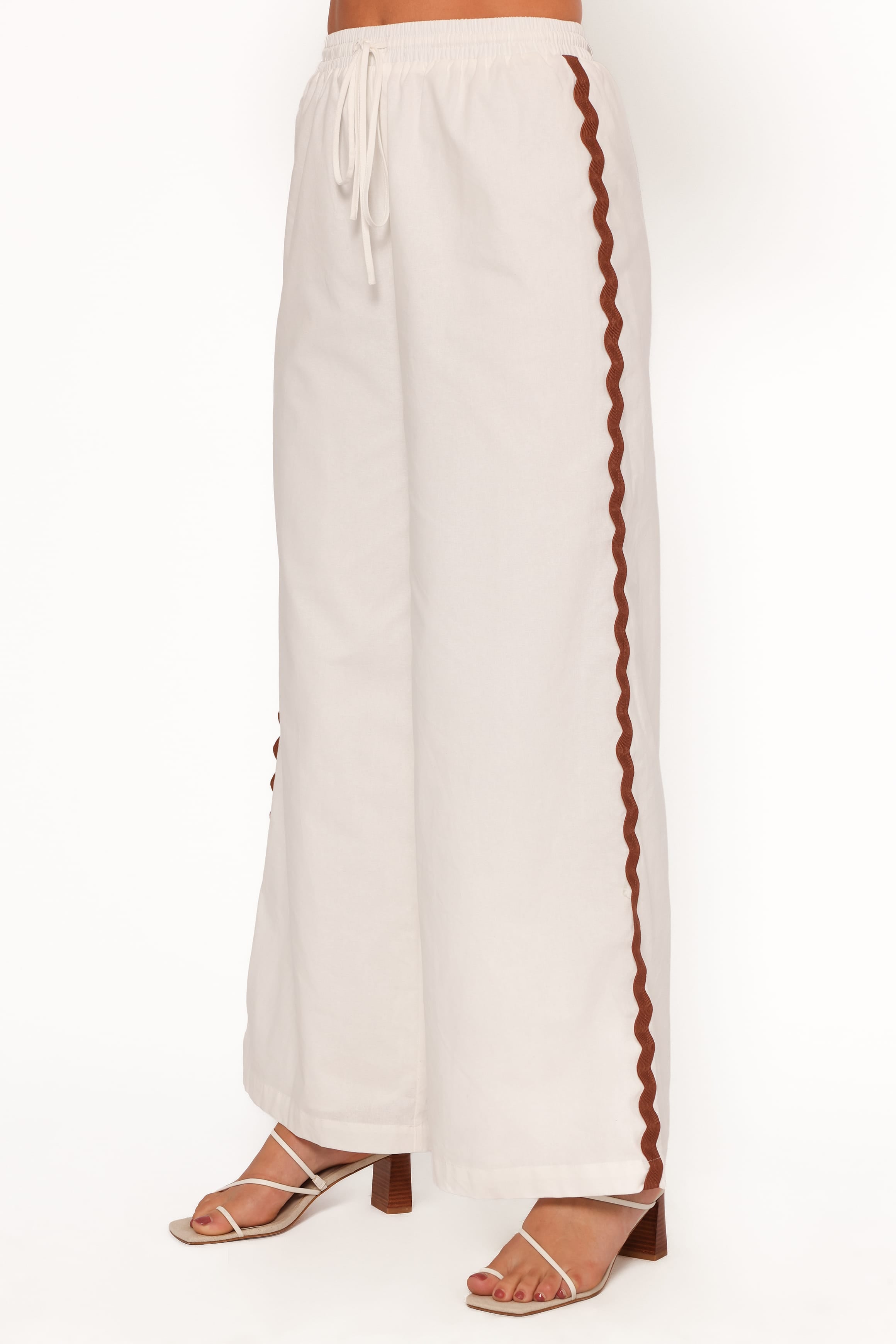 BOTTOMS Mollymook Pant - White Tan