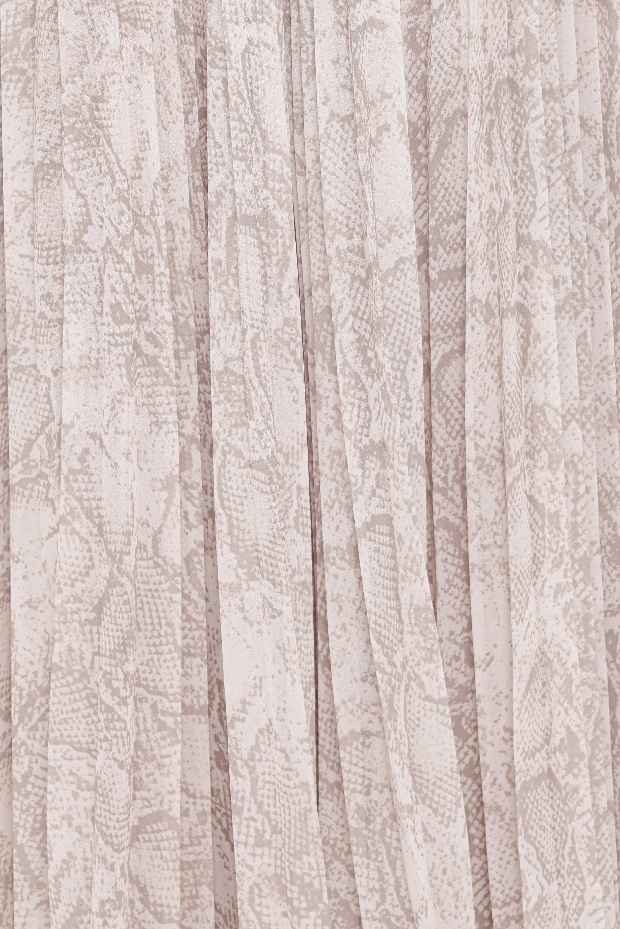 BOTTOMS Nicki Pleated Maxi Skirt - Snake Print