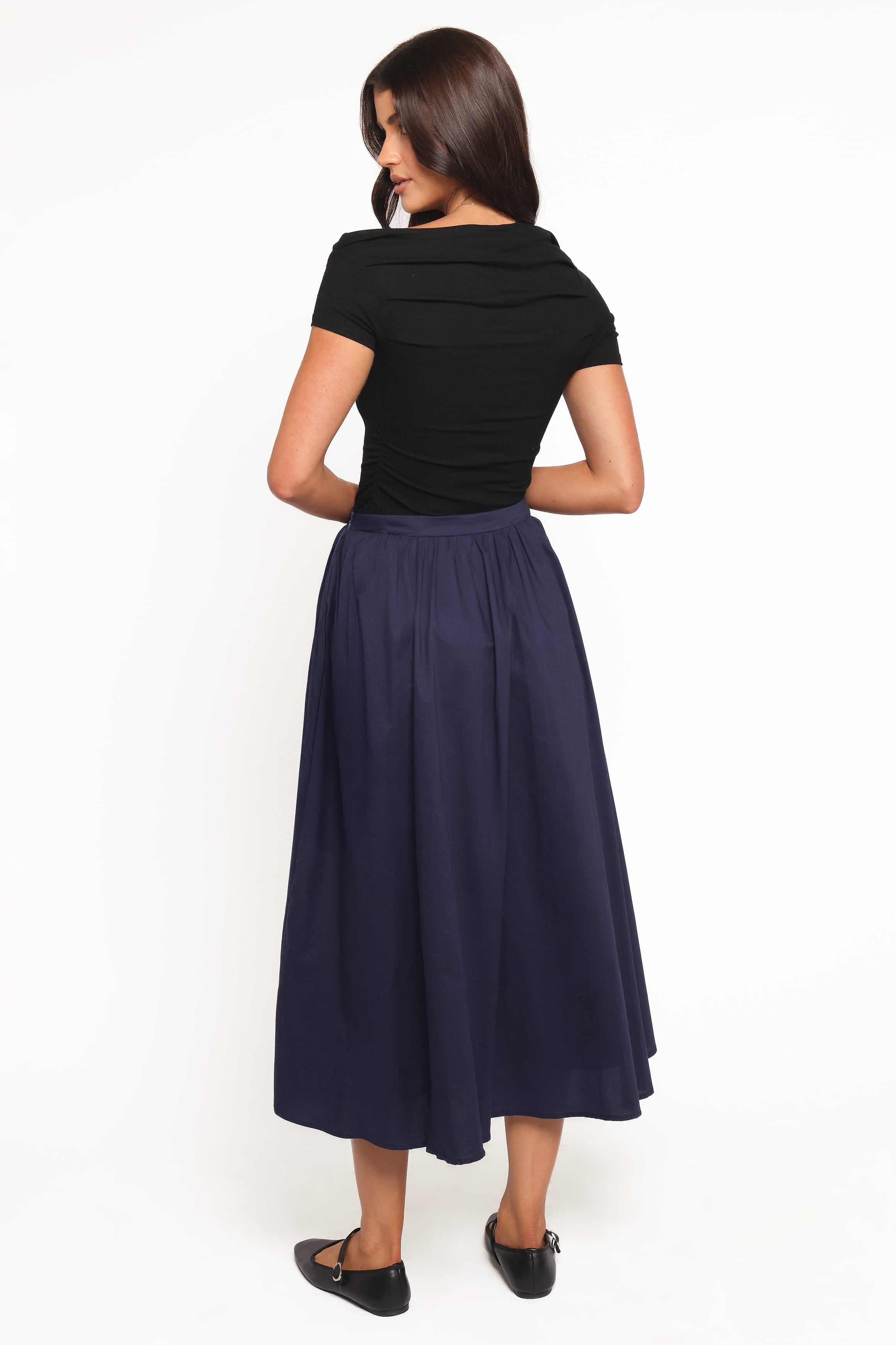 BOTTOMS Oakley Midi Skirt - Navy