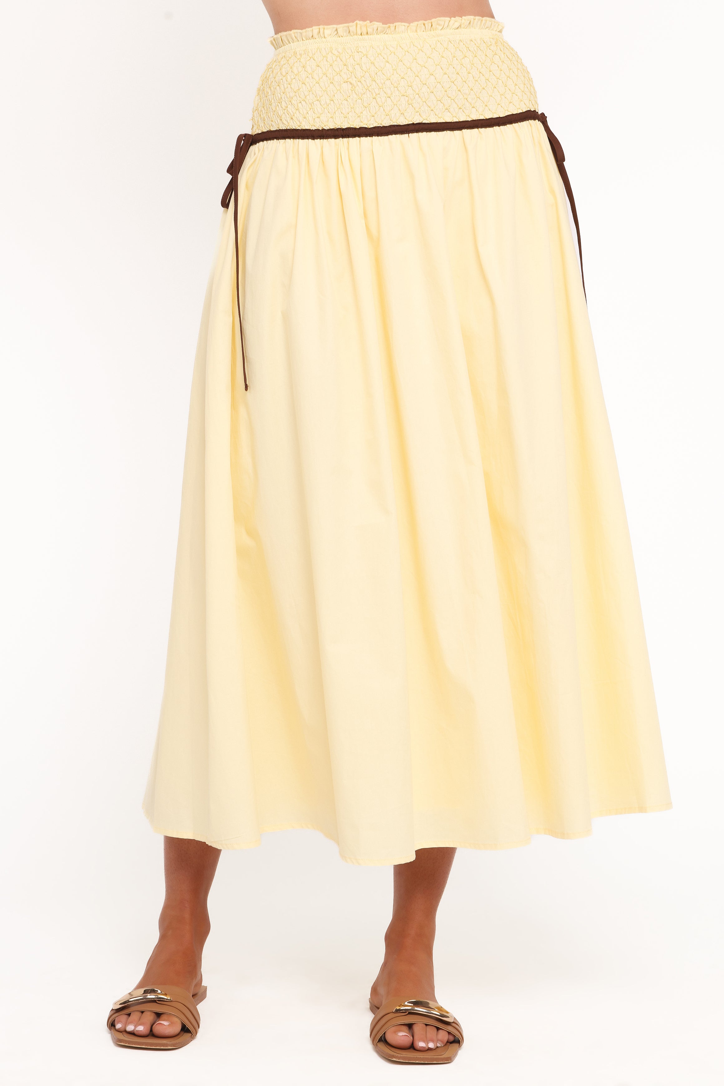 BOTTOMS Orielle Maxi Skirt - Lemon