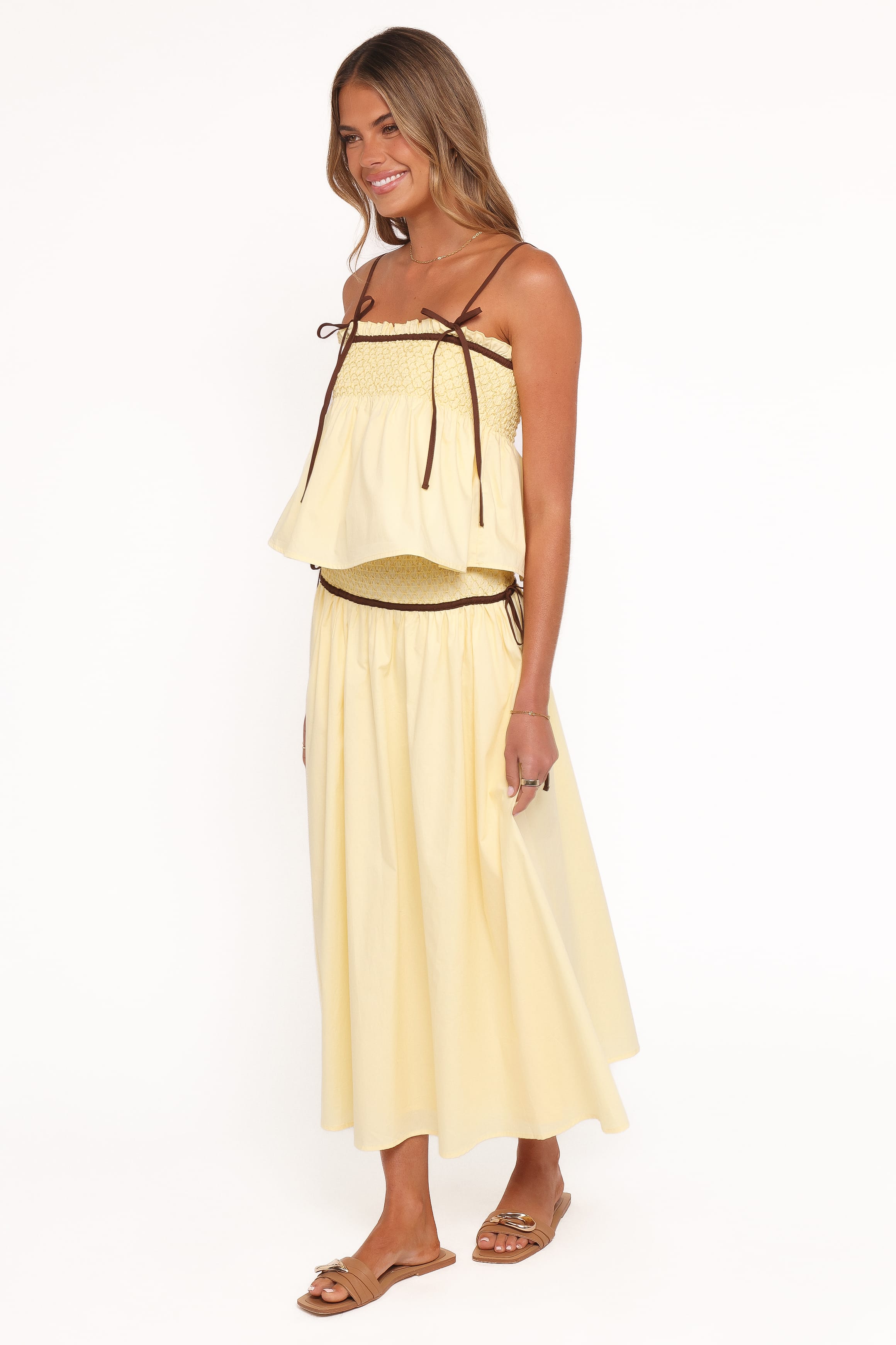BOTTOMS Orielle Maxi Skirt - Lemon