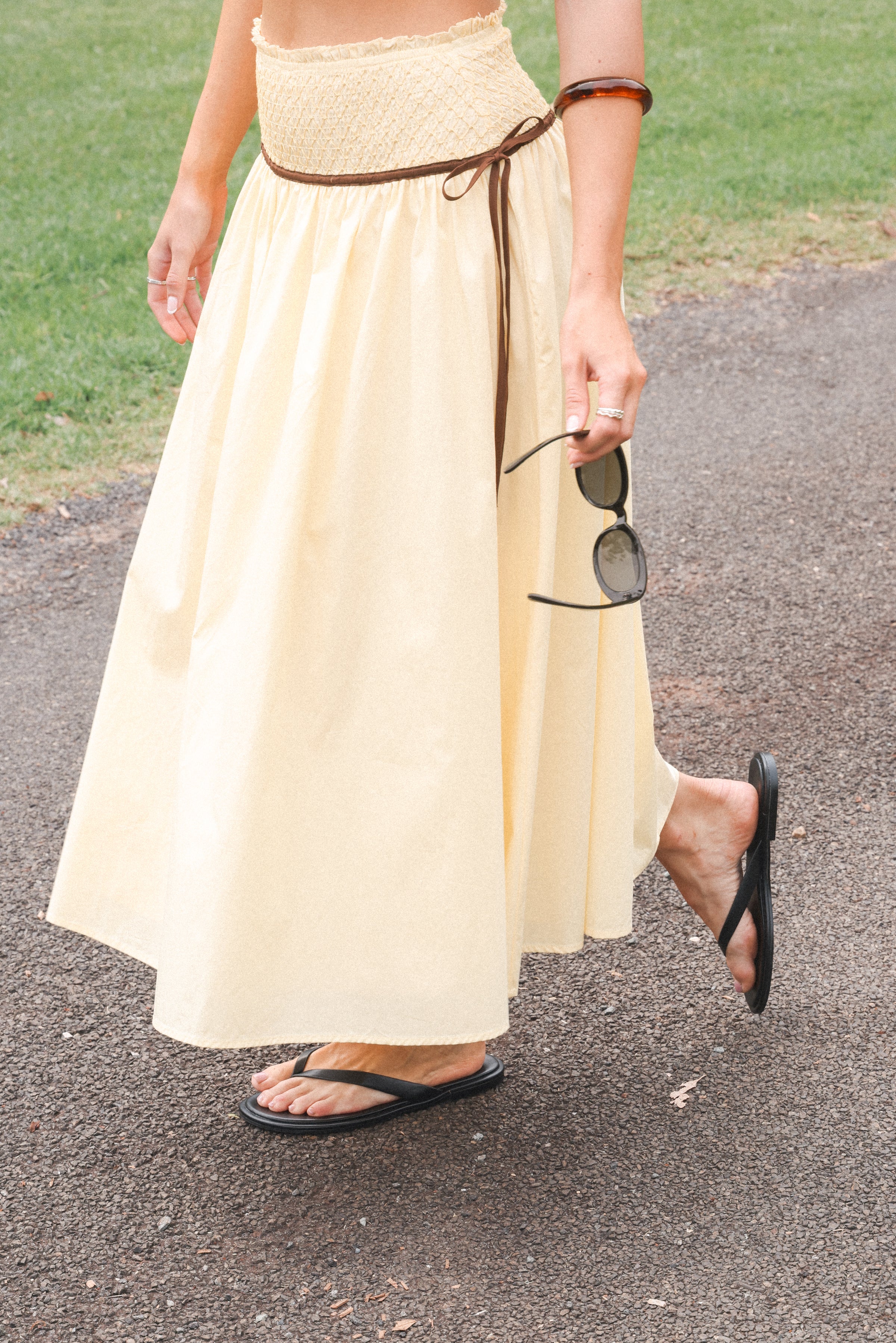 BOTTOMS Orielle Maxi Skirt - Lemon