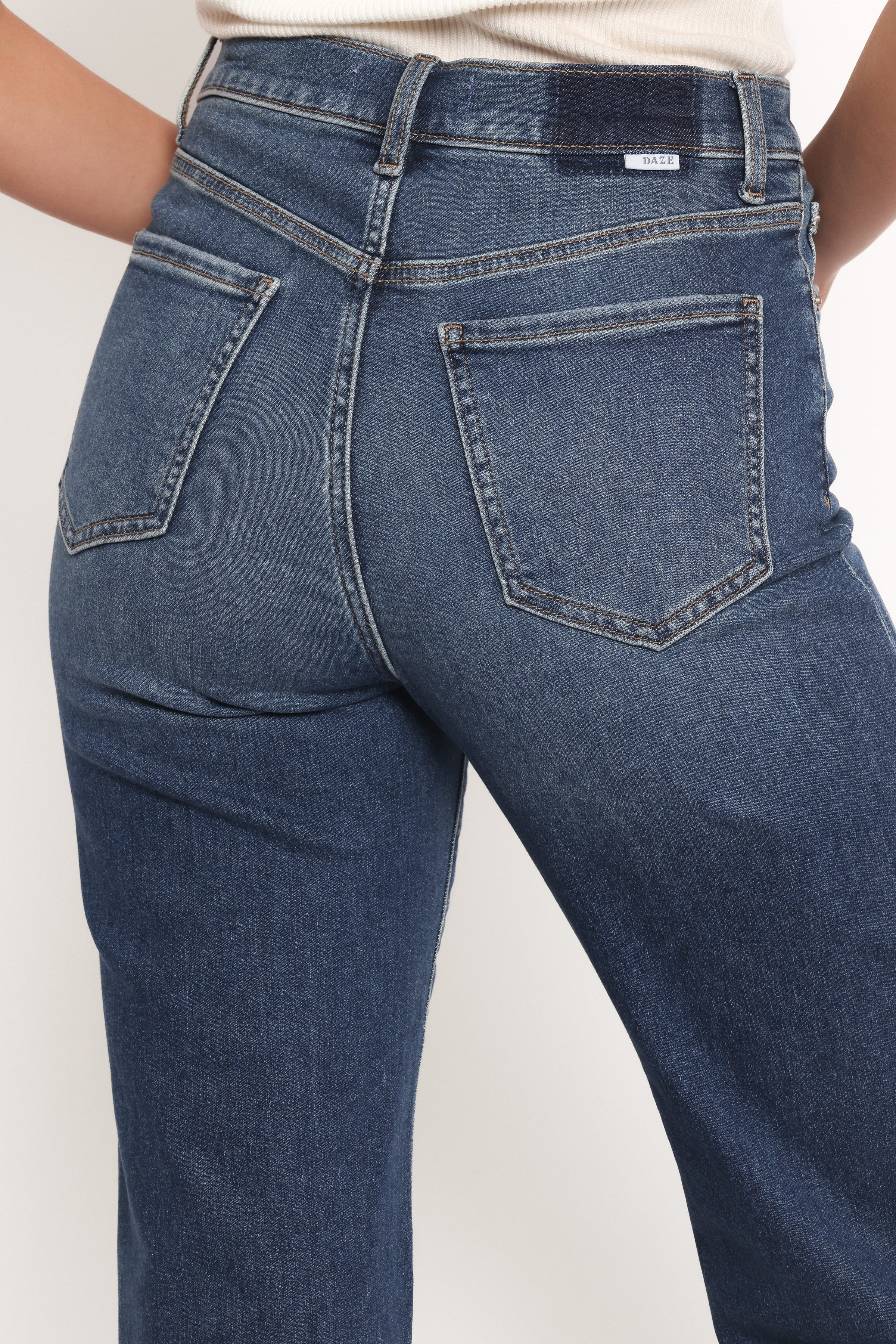 BOTTOMS Pleaser Wide Leg Crop Jean - Uptown