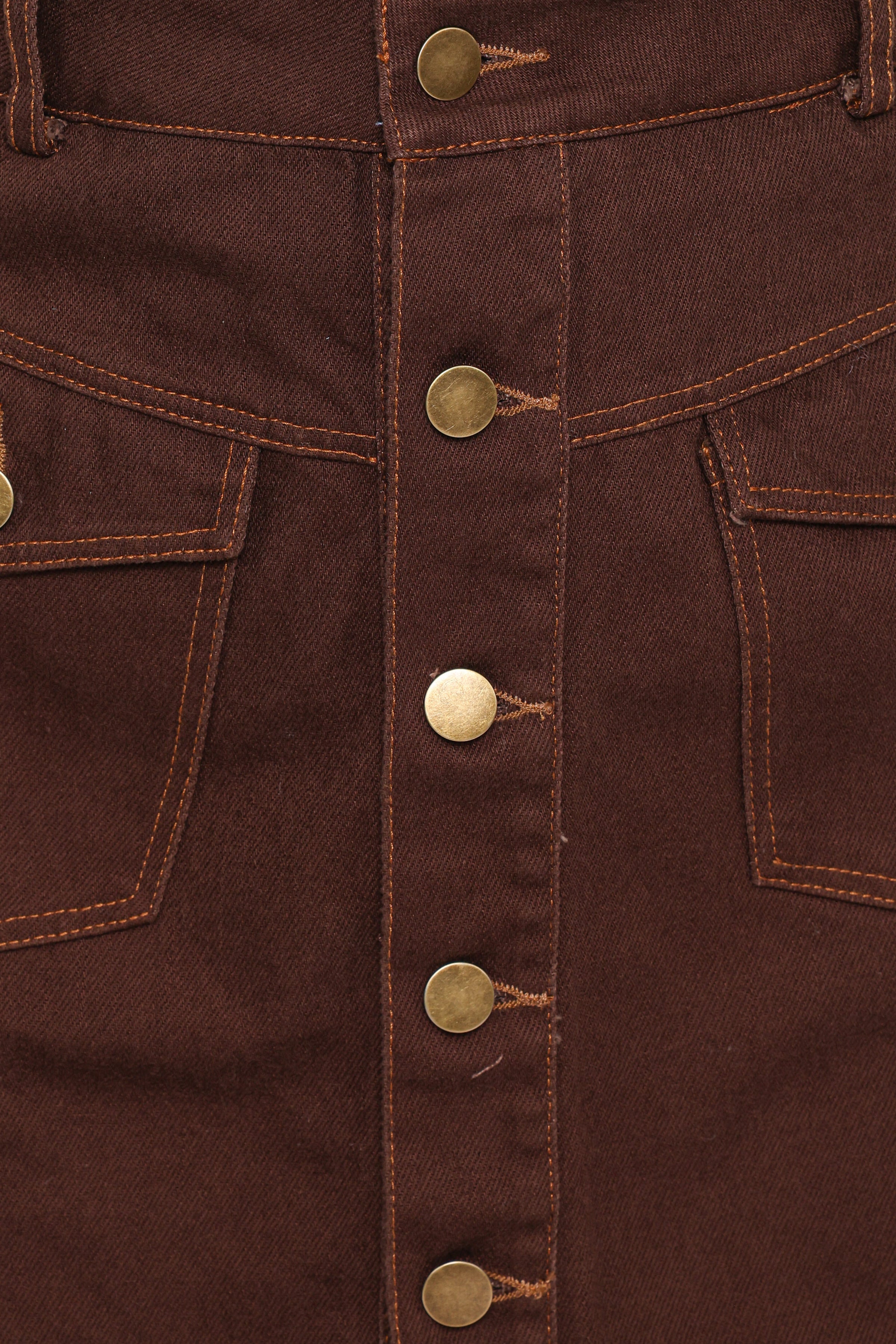 BOTTOMS Presley Denim Skort - Dark Brown