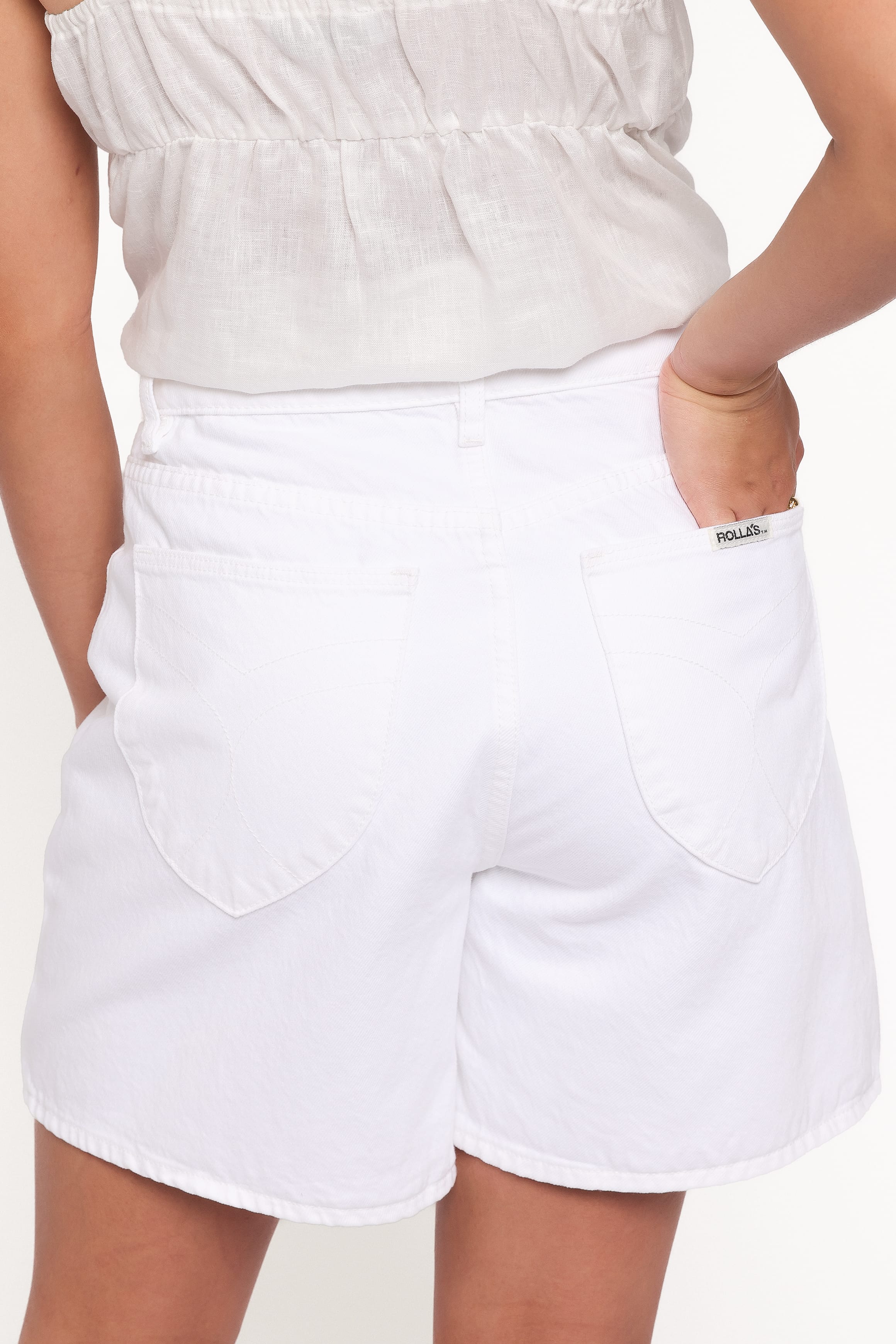 BOTTOMS Rollas 90s Relaxed Short - Vintage White