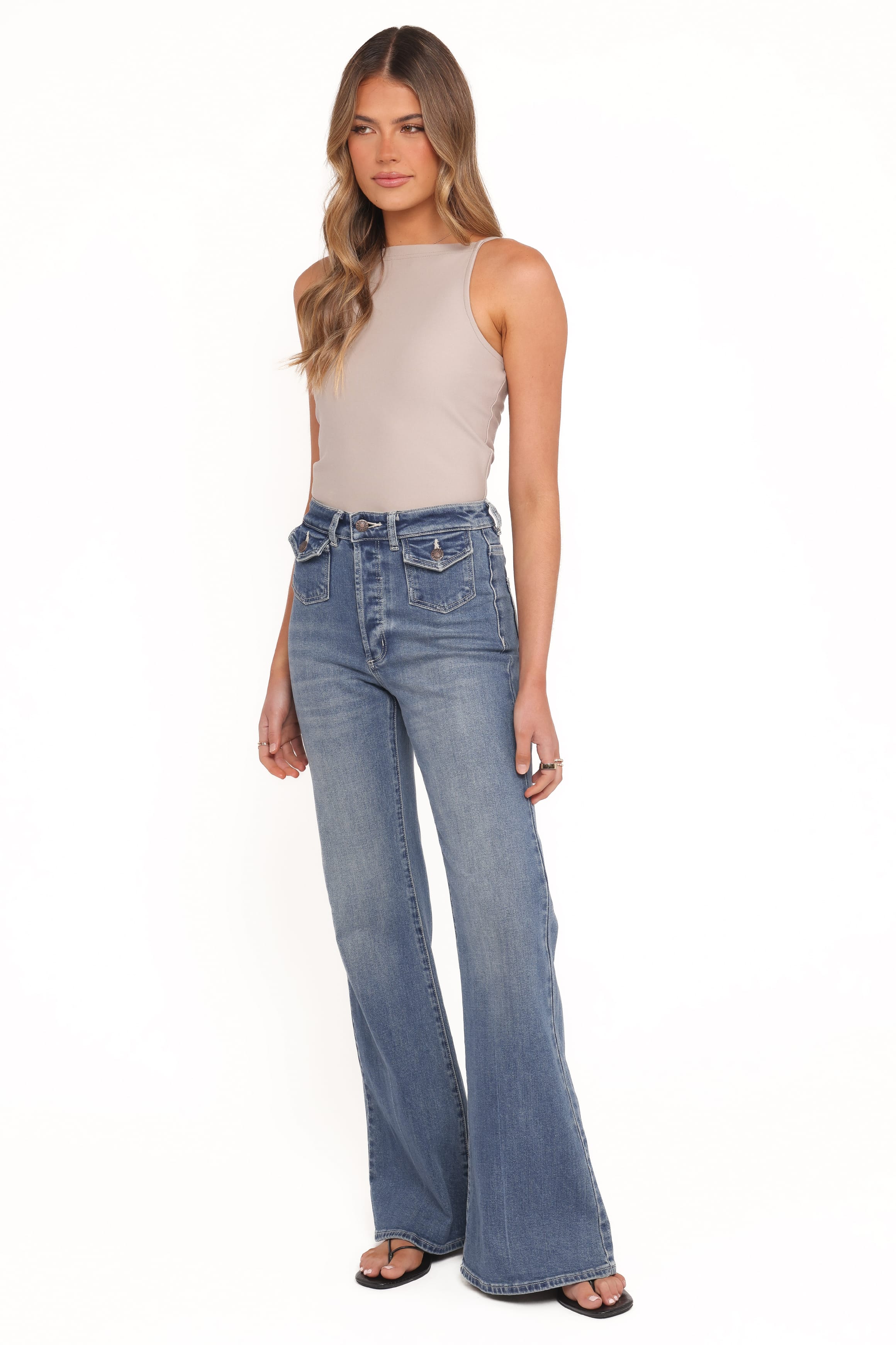 BOTTOMS Rollas Eastcoast Flare Jeans - Stella
