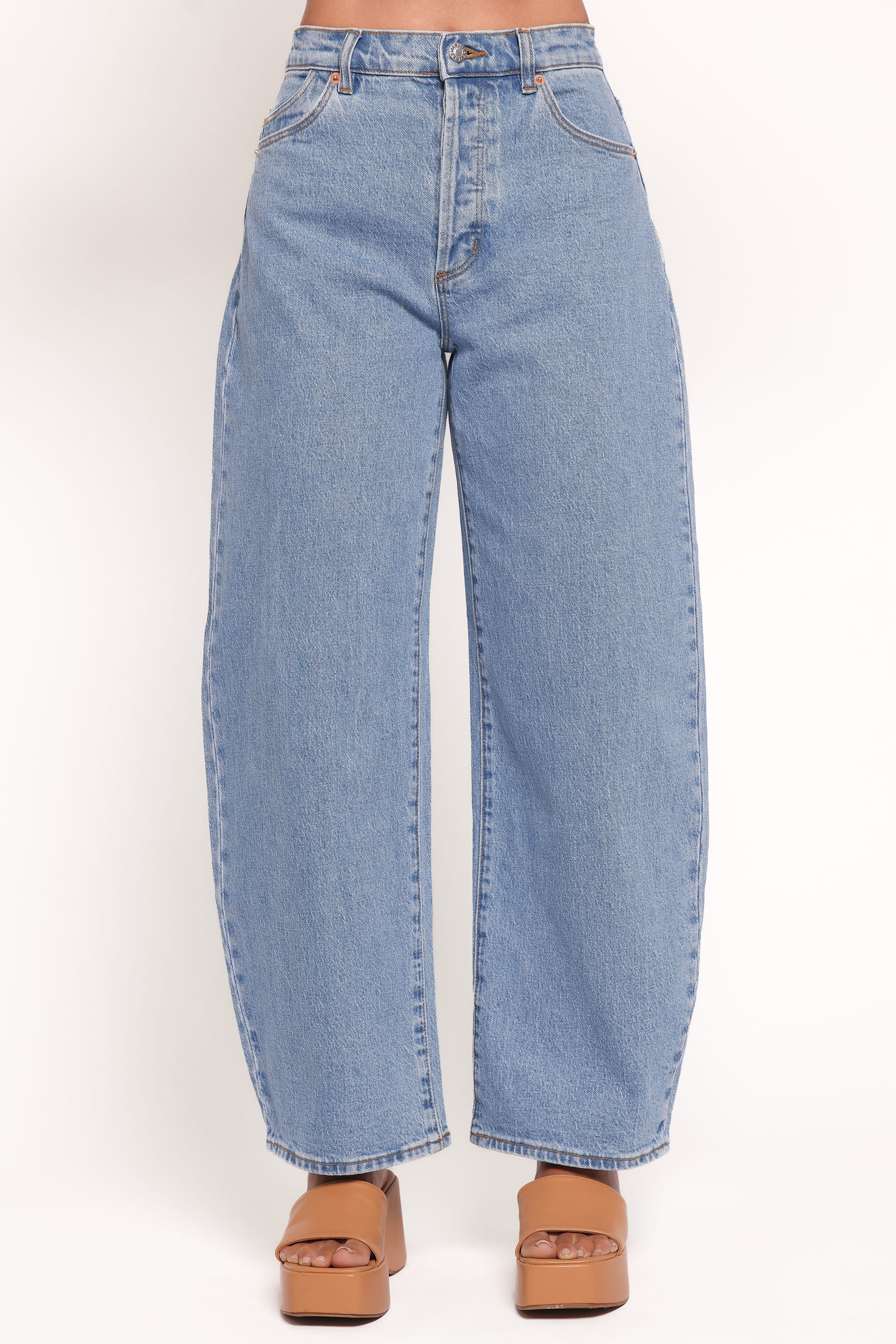 BOTTOMS Rollas Gigi Barrel Jeans - Country Blue