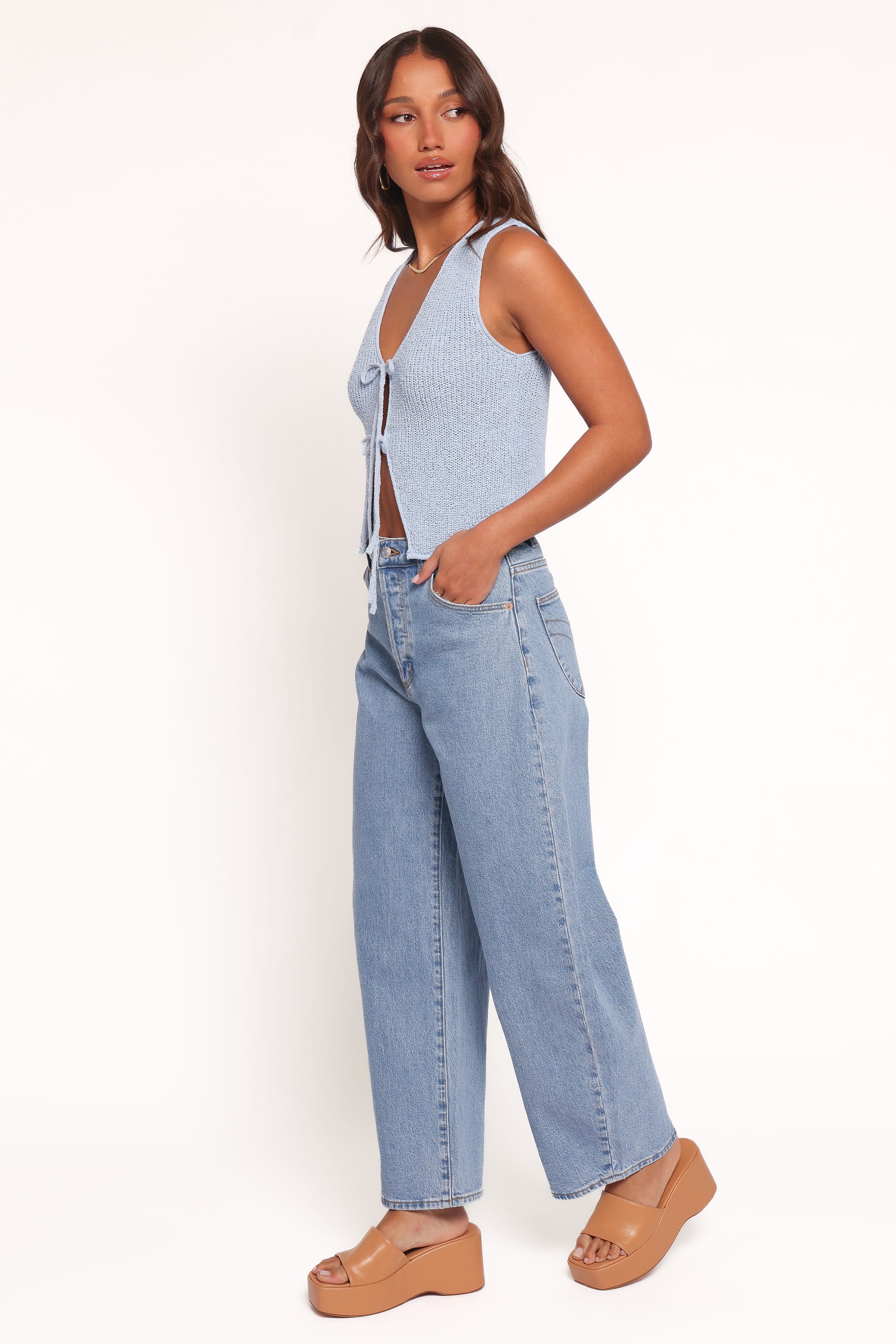 BOTTOMS Rollas Gigi Barrel Jeans - Country Blue