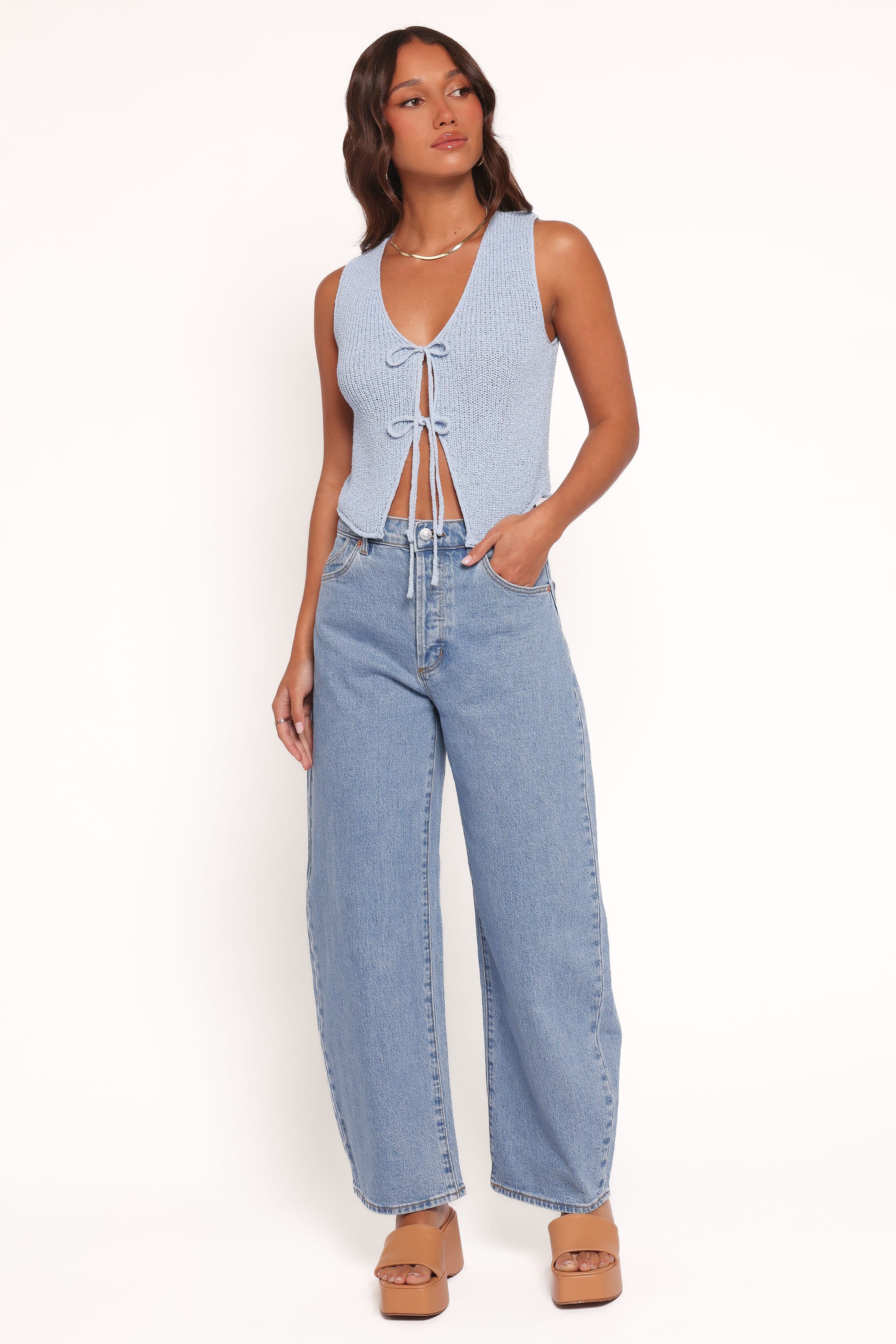 BOTTOMS Rollas Gigi Barrel Jeans - Country Blue