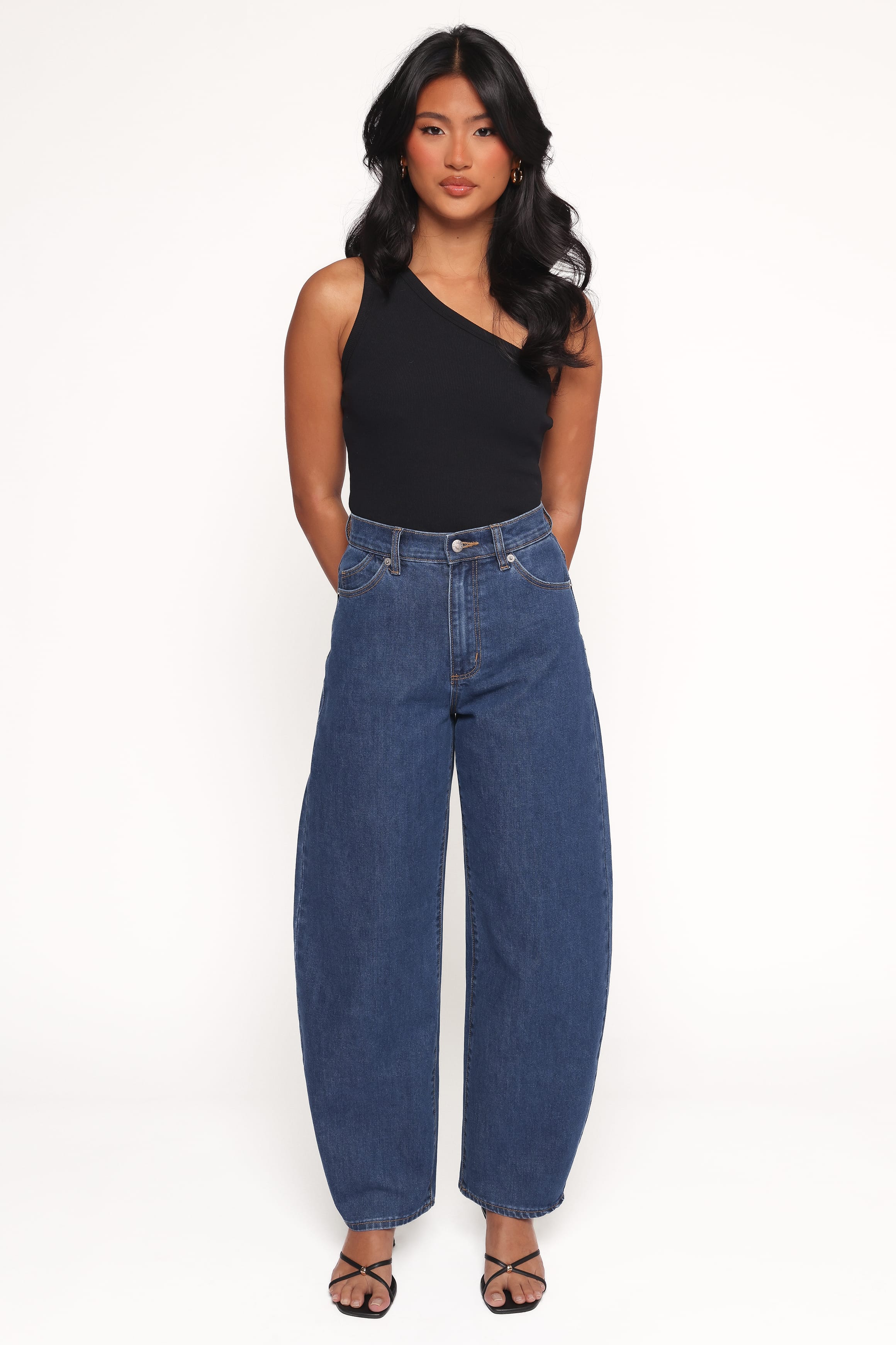 BOTTOMS Rollas Gigi Barrel Jeans - Forever Blue