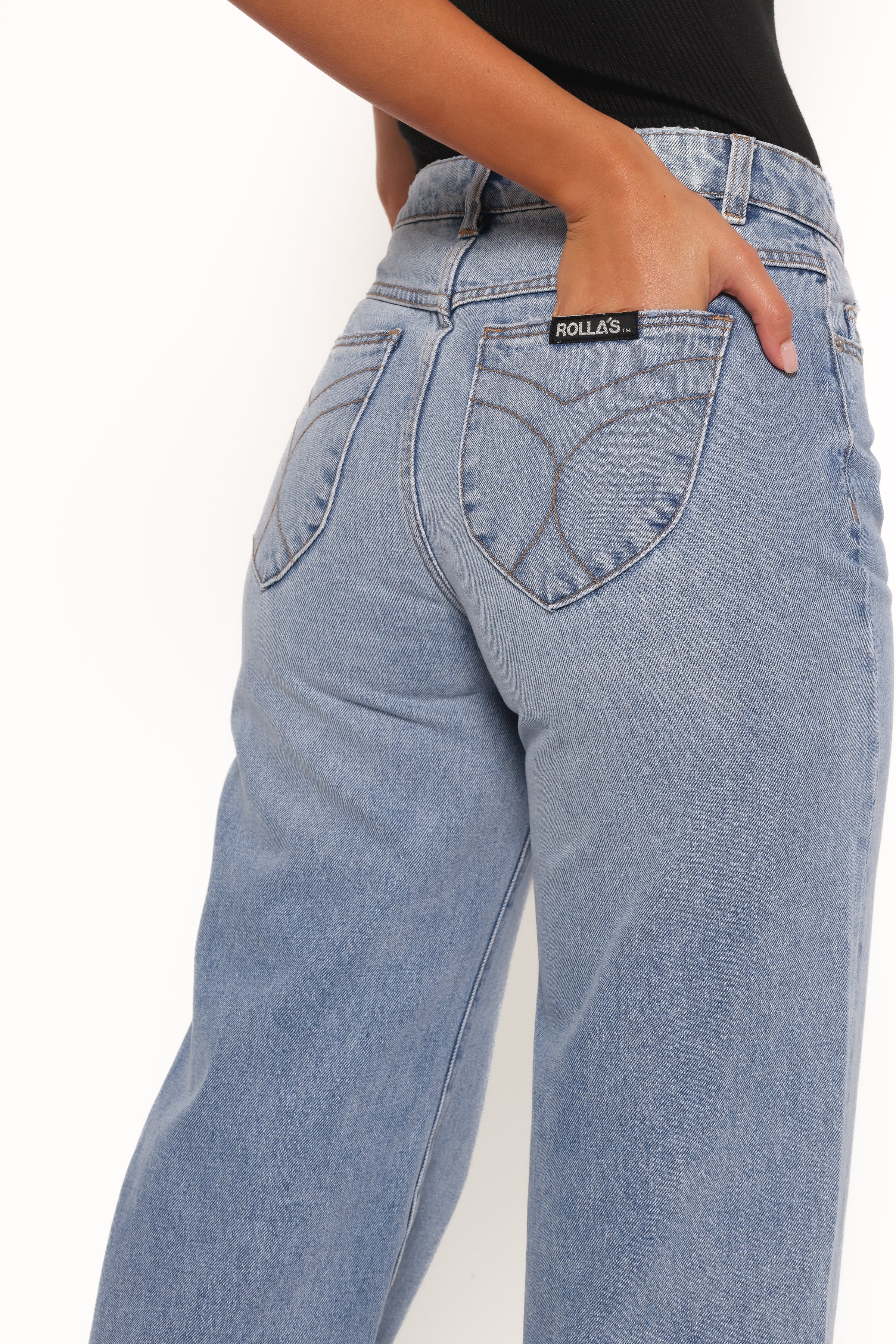 BOTTOMS Rollas Kate Baggy - 90s Blue