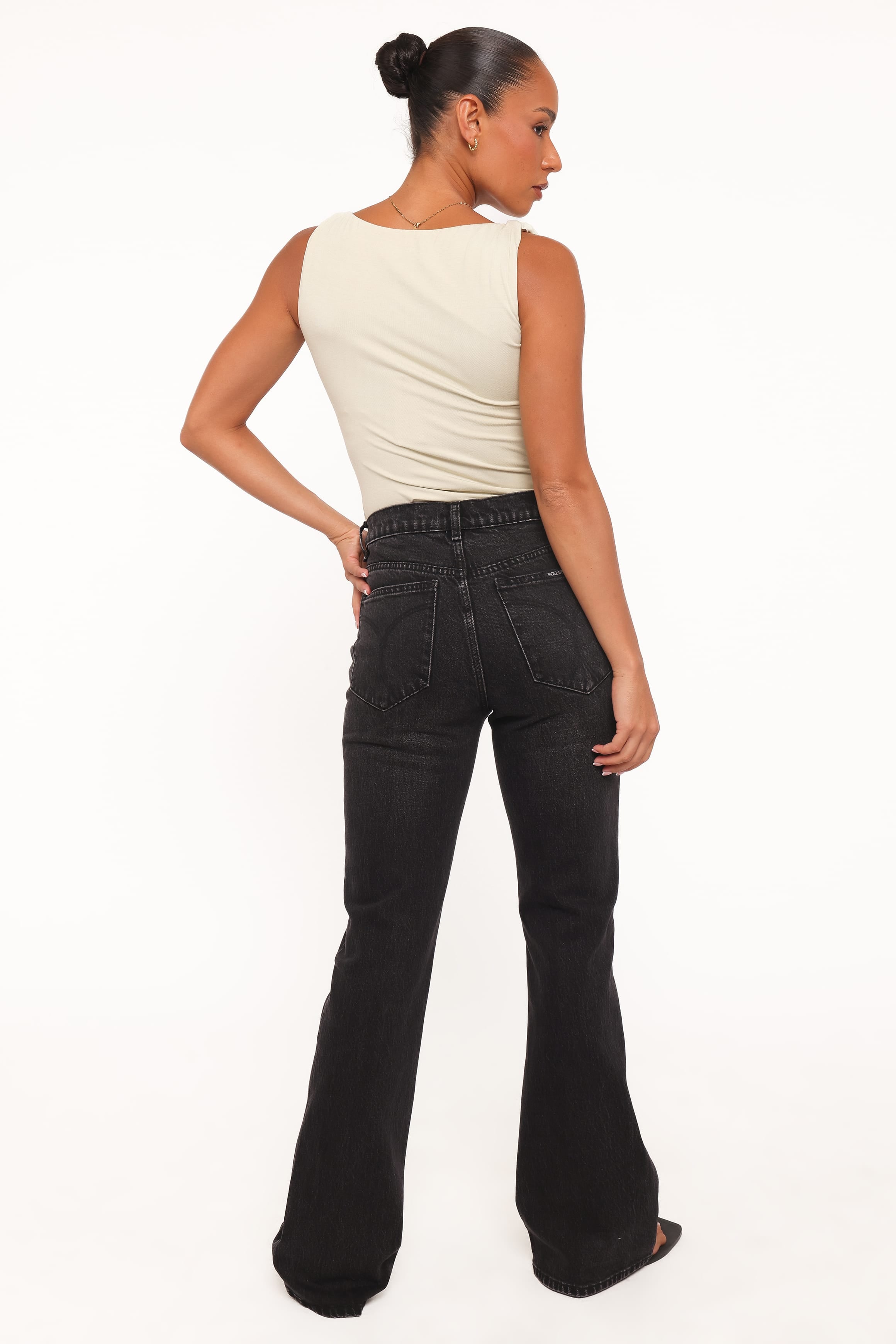 BOTTOMS @Rollas Midtown Bootcut Jeans - Black Rock