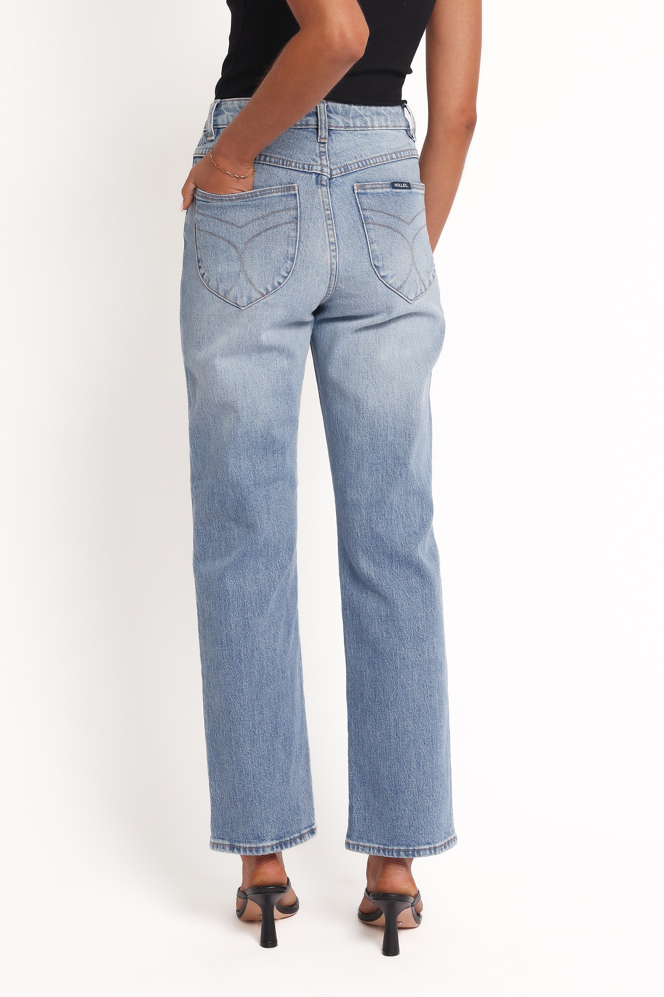 BOTTOMS Rollas Original Straight Jeans - Brad Blue