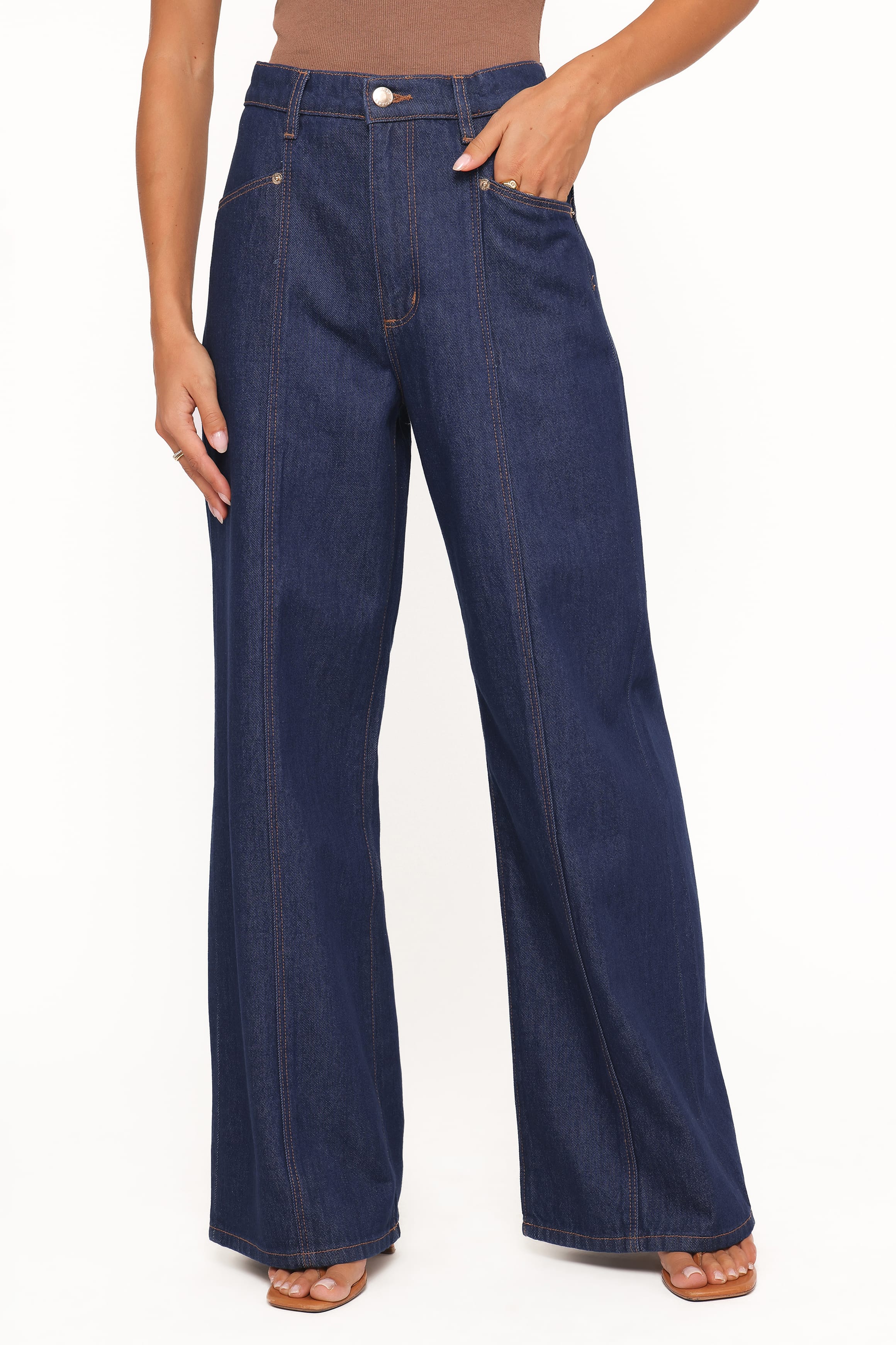 BOTTOMS Rollas Relaxed Sailor Long Deco Jeans - Soho Blue