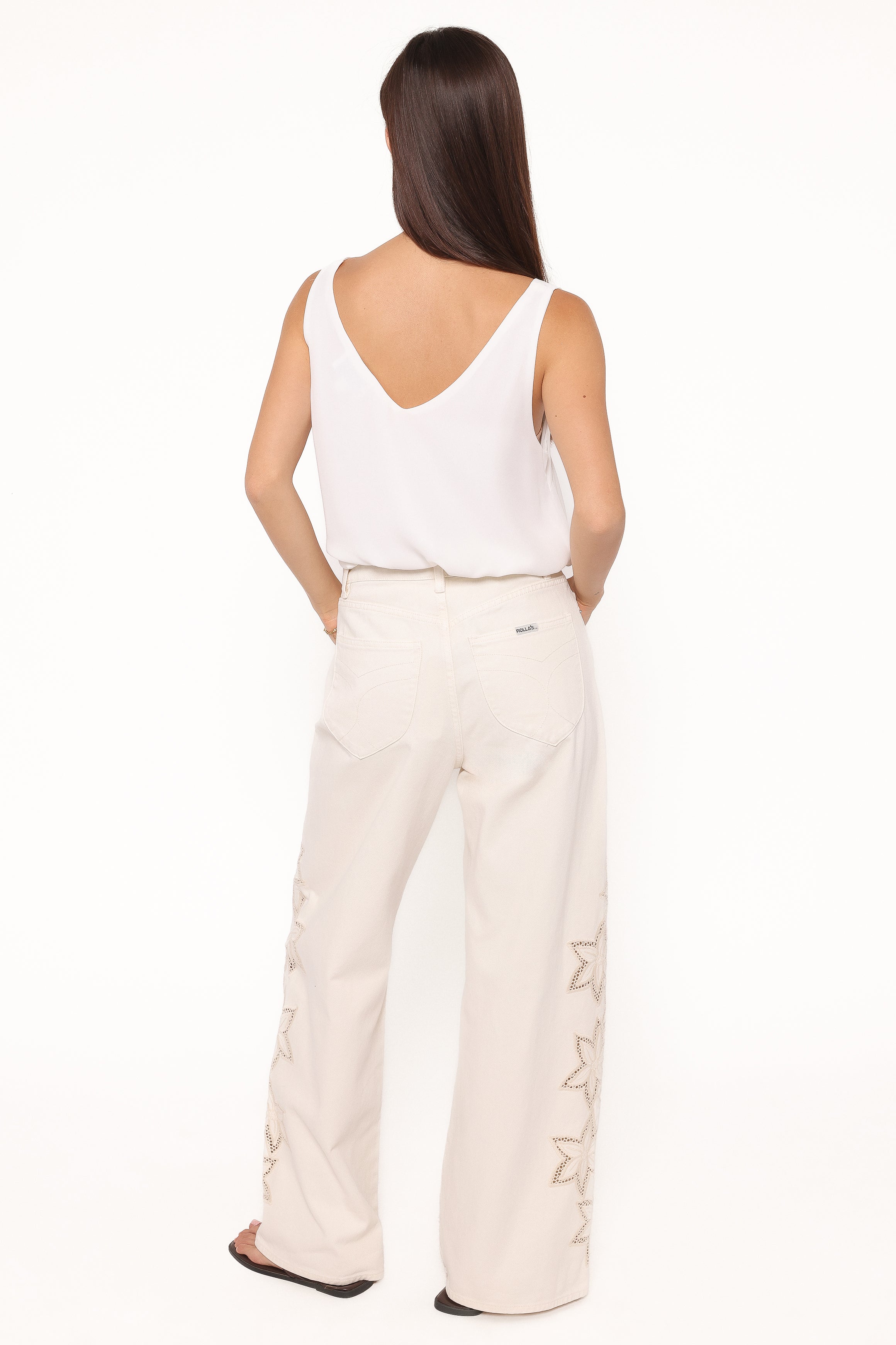 BOTTOMS @Rollas Relaxed Sailor Long Jeans - Bloom