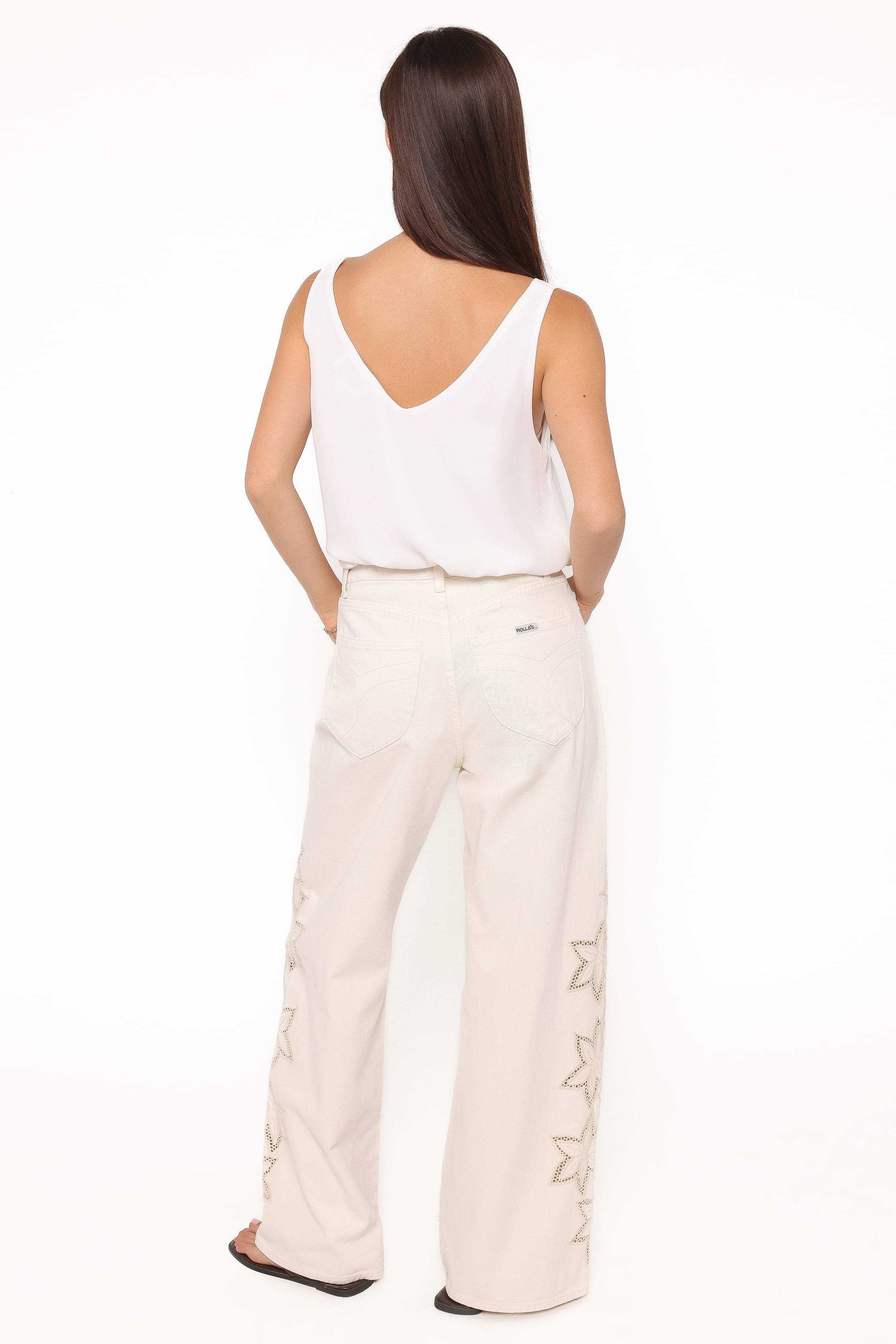 BOTTOMS @Rollas Relaxed Sailor Long Jeans - Bloom