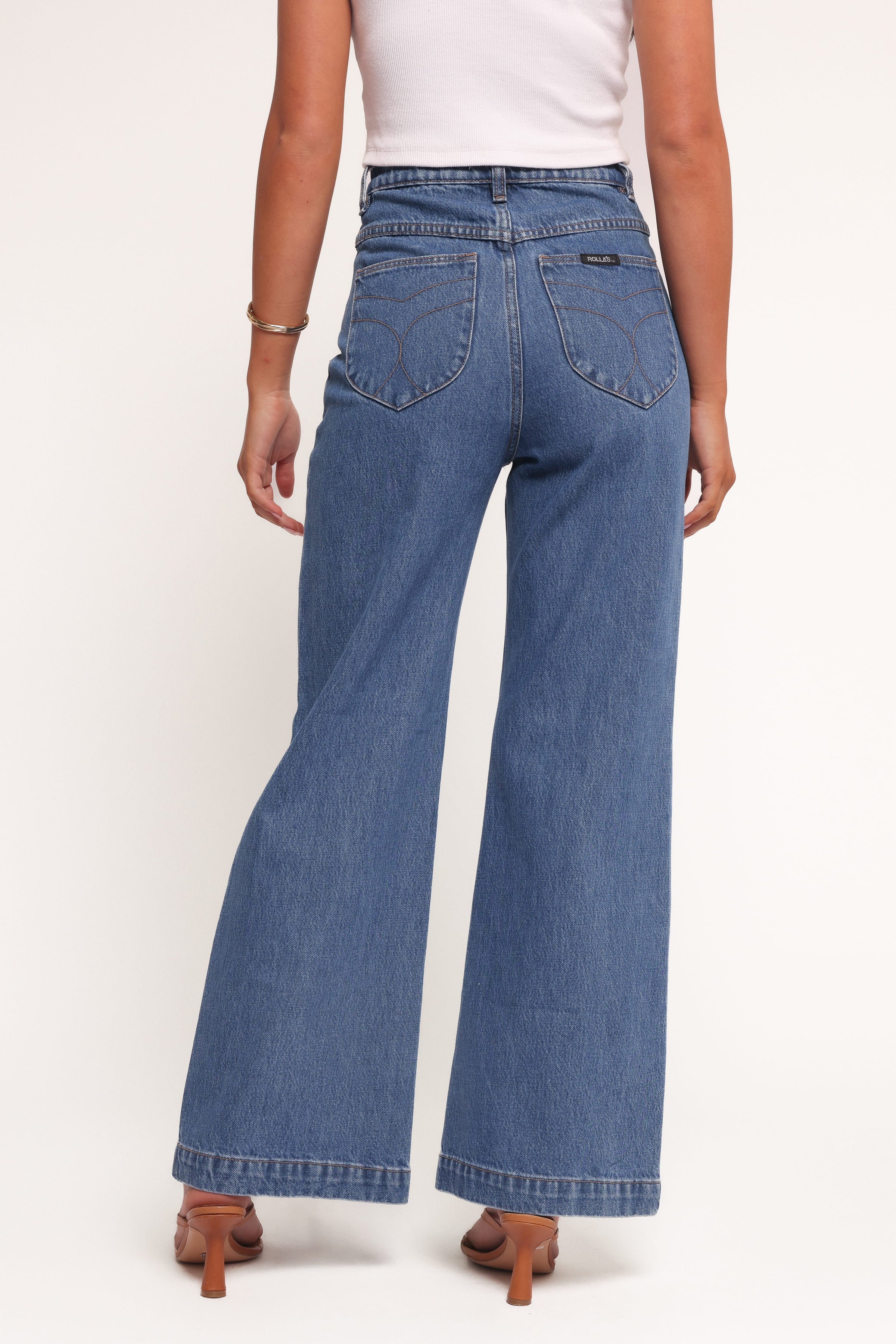 BOTTOMS Rollas Sailor Jeans - Ashley Blue