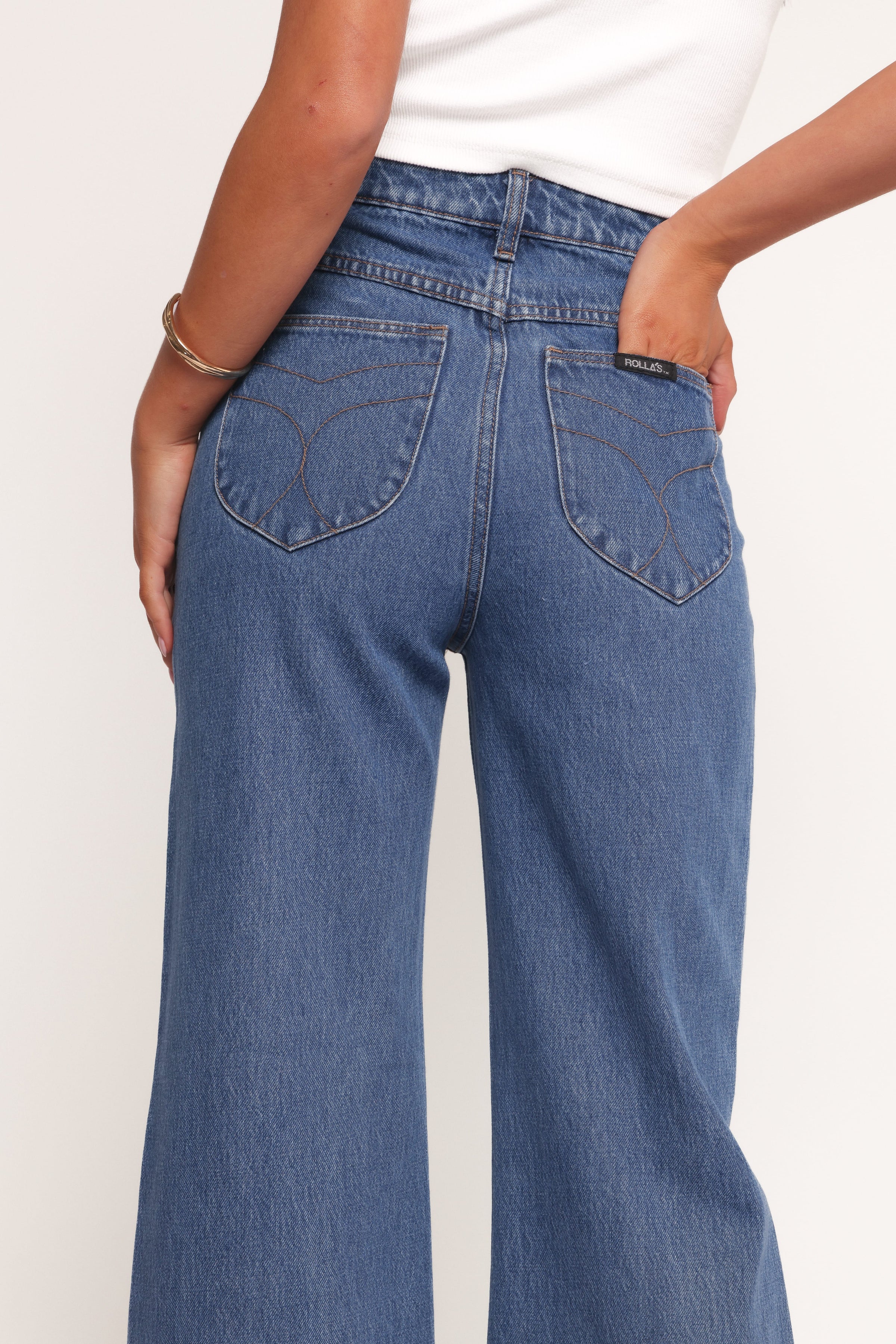 BOTTOMS Rollas Sailor Jeans - Ashley Blue