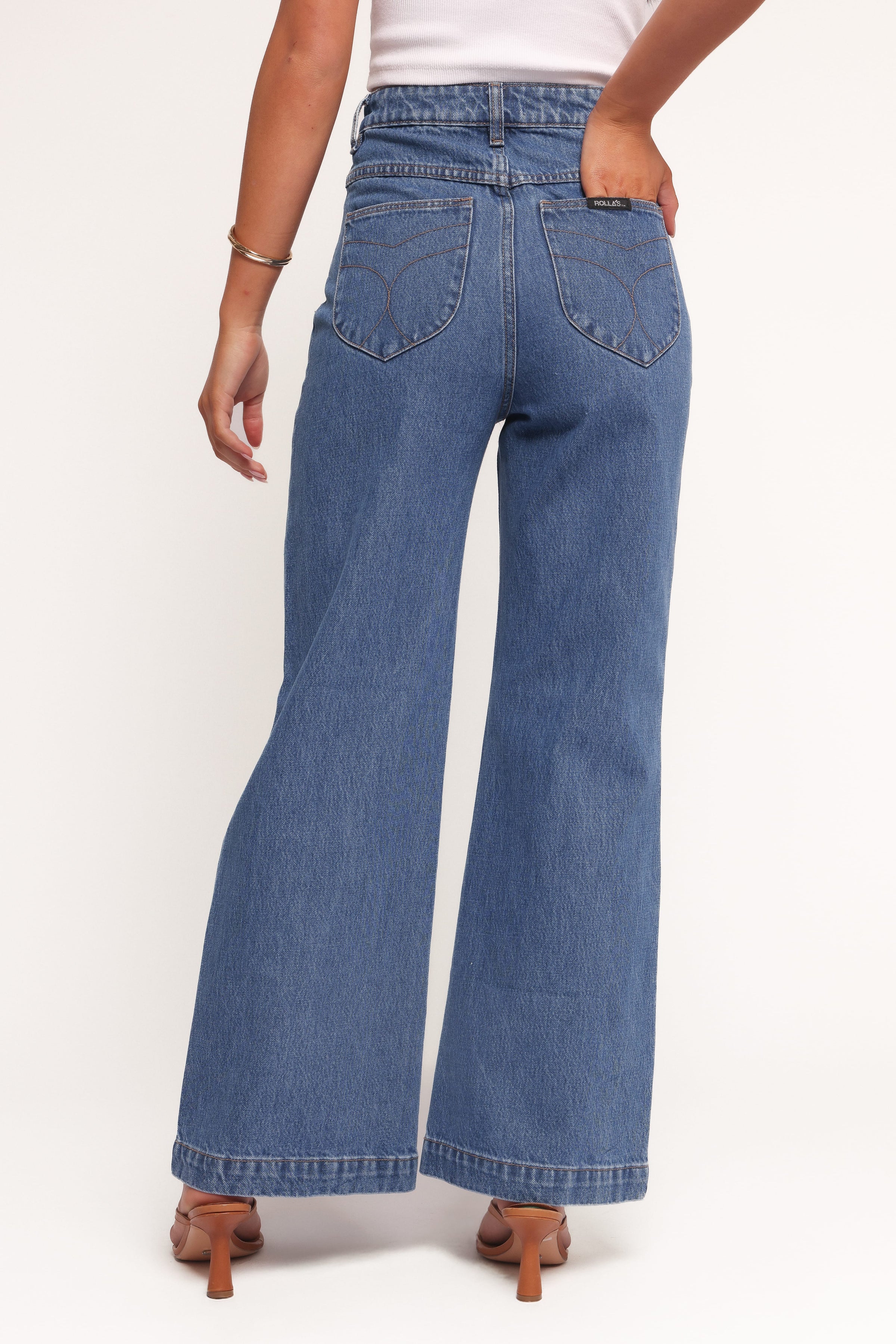 BOTTOMS Rollas Sailor Jeans - Ashley Blue
