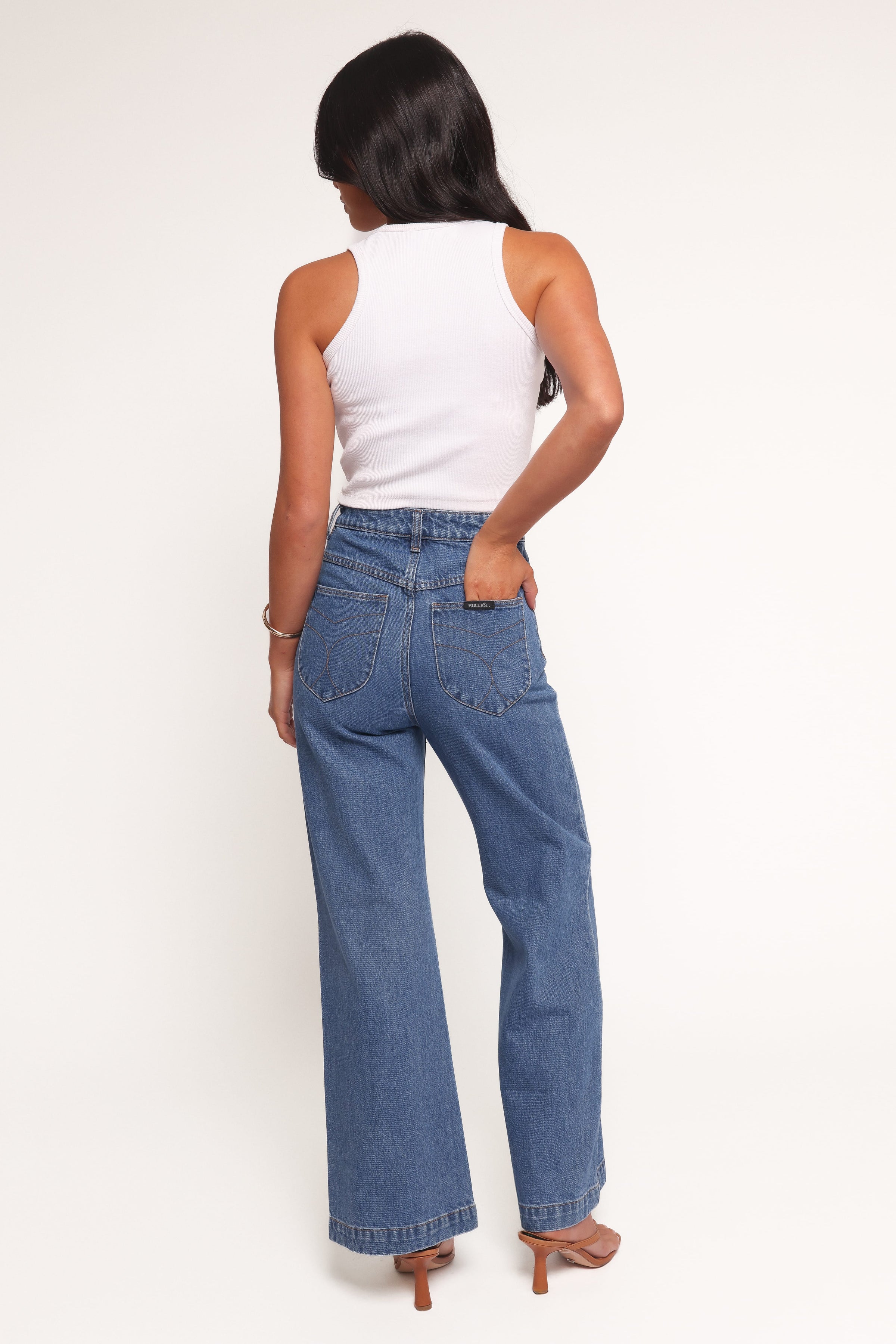 BOTTOMS Rollas Sailor Jeans - Ashley Blue