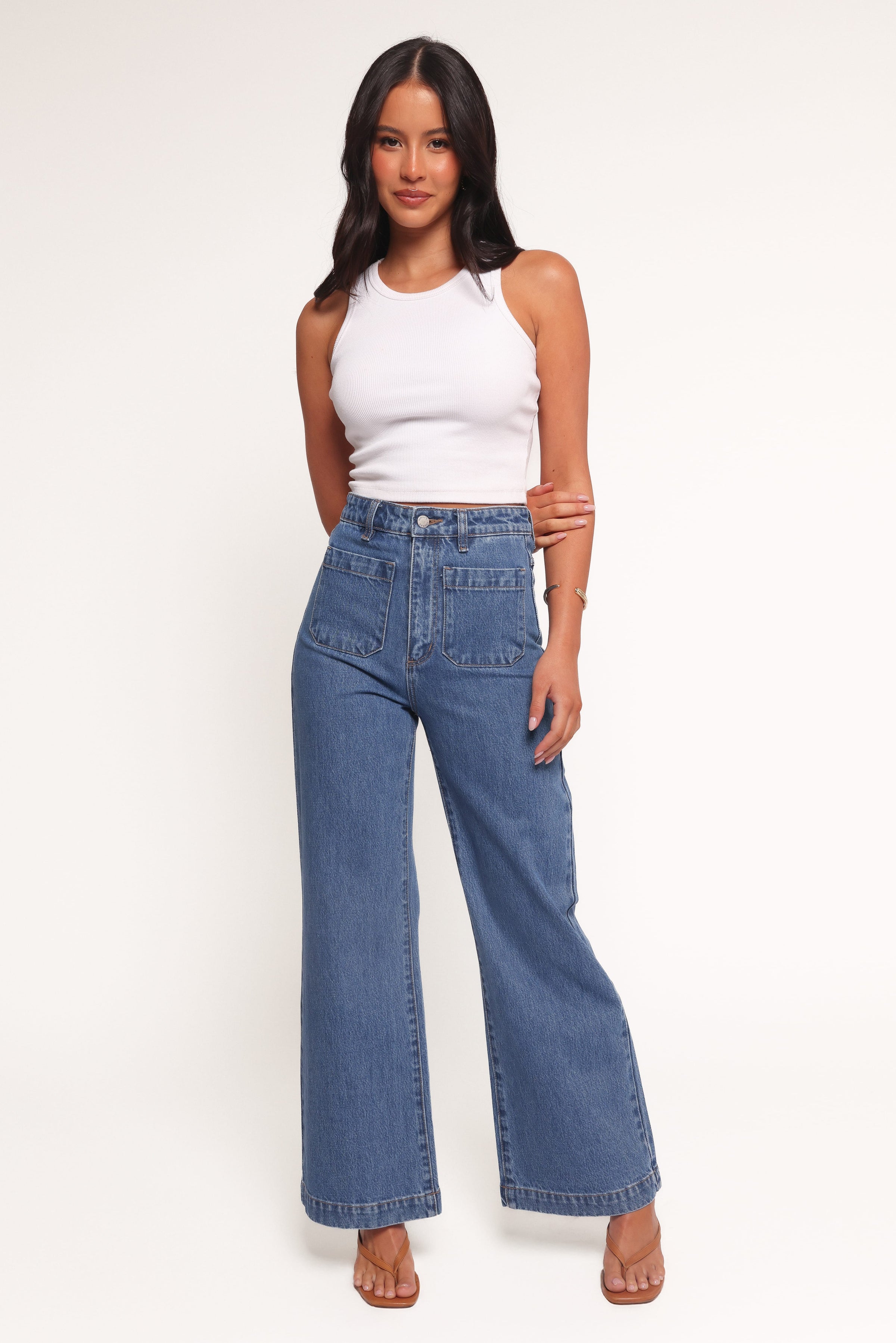 BOTTOMS Rollas Sailor Jeans - Ashley Blue