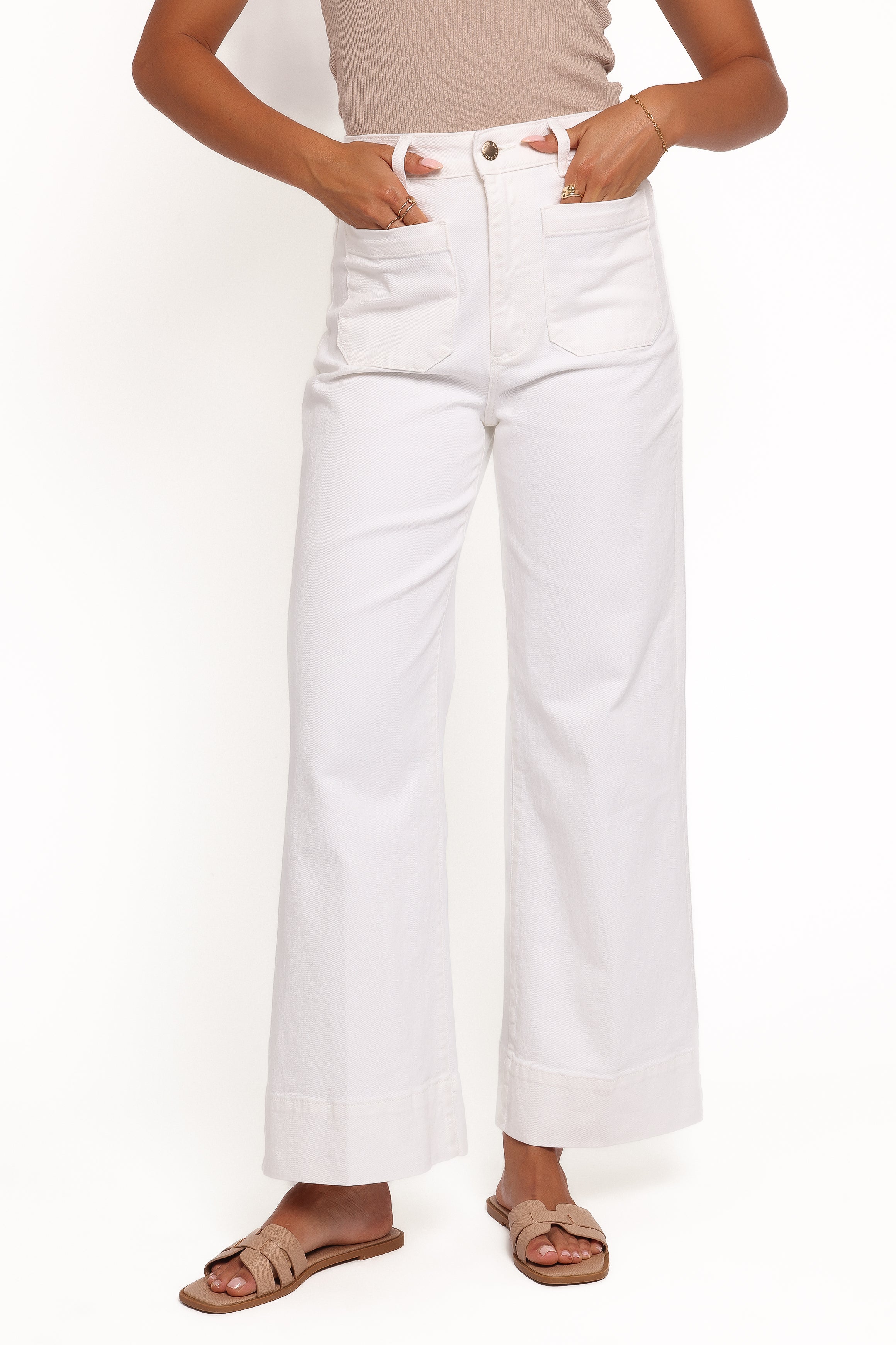 BOTTOMS Rollas Sailor Jeans - White Gold