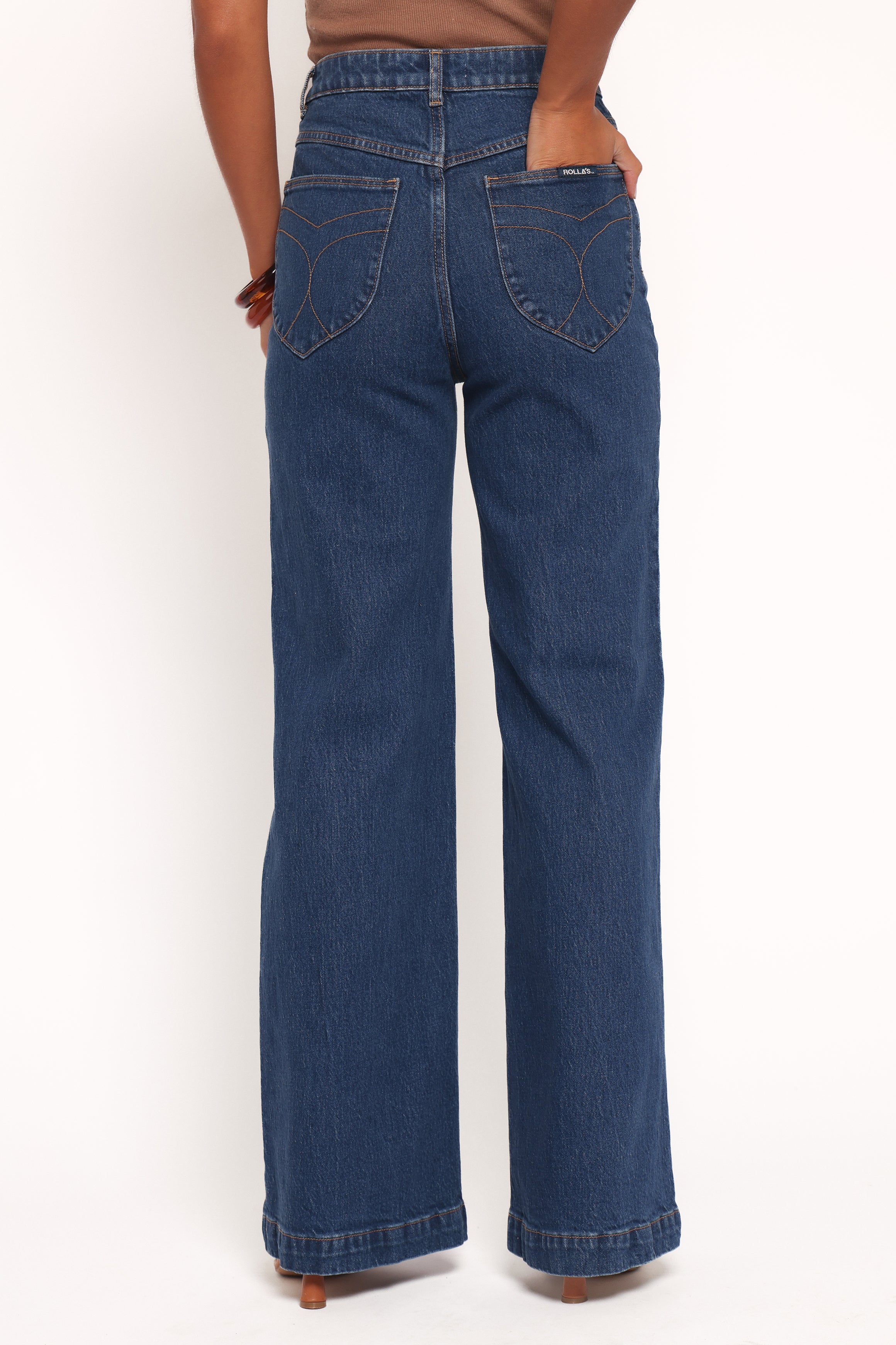 BOTTOMS Rollas Sailor Long Jeans - Eco Ruby Blue