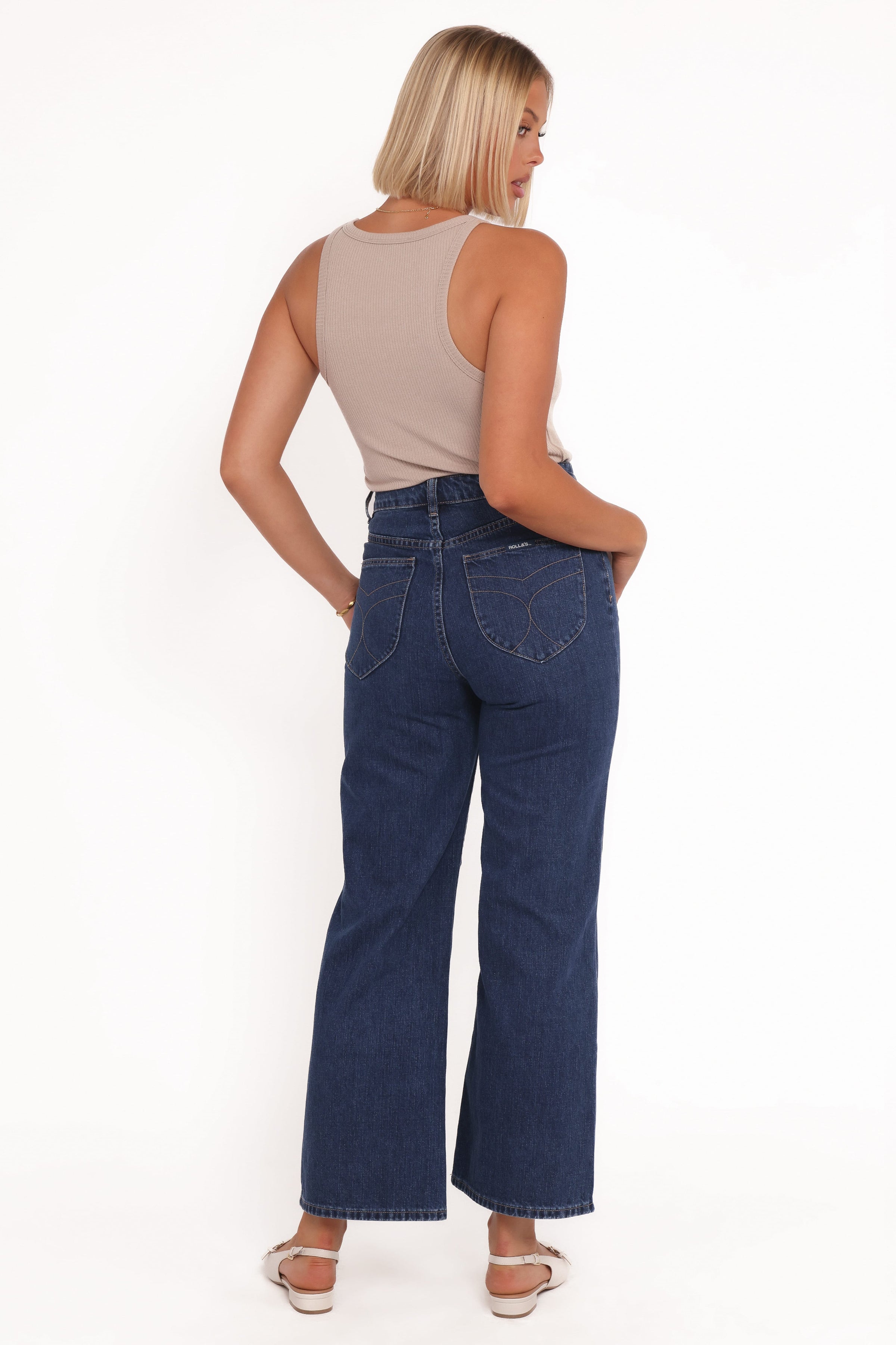BOTTOMS Rollas Sailor Scoop Jeans - Pacific Blue