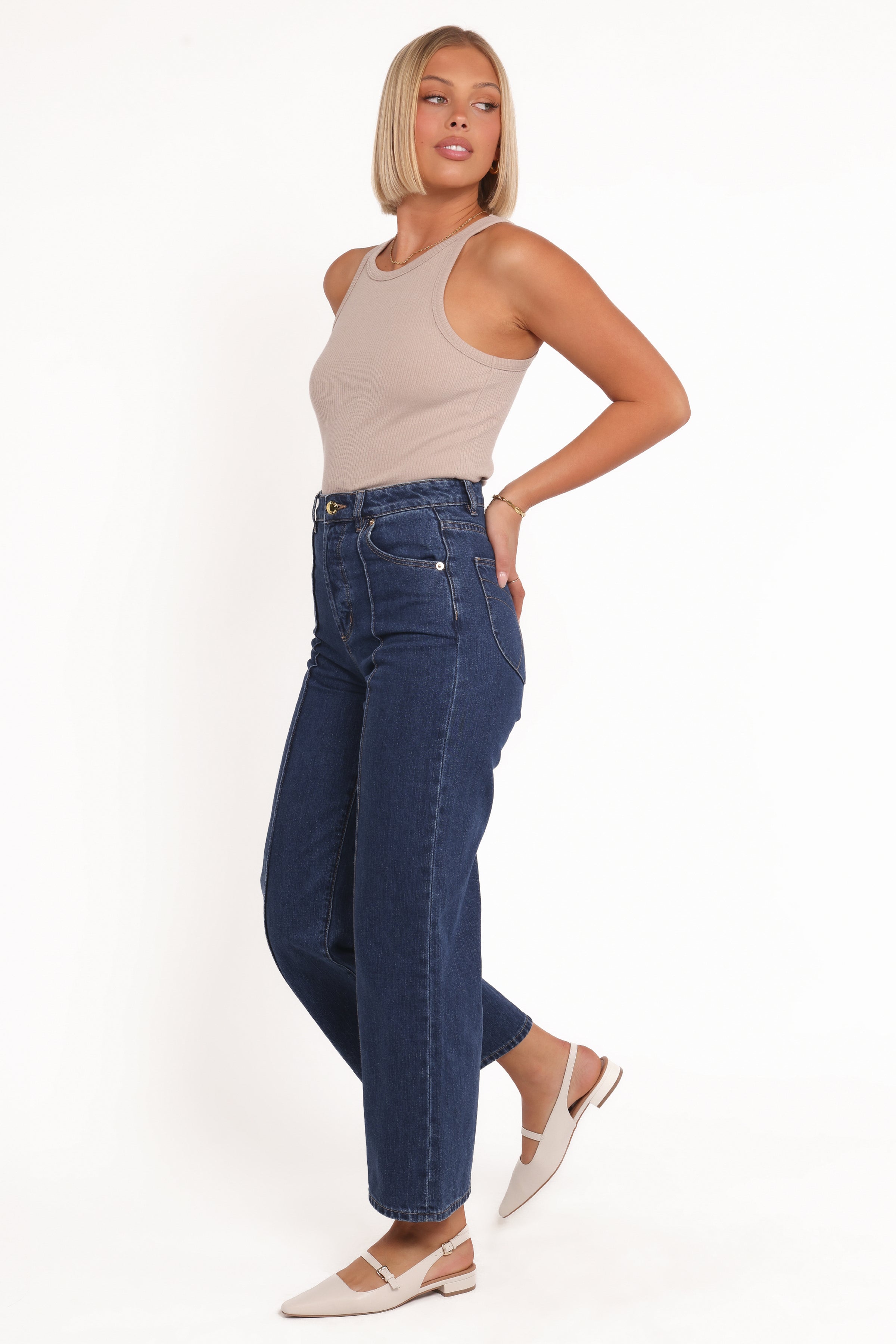 BOTTOMS Rollas Sailor Scoop Jeans - Pacific Blue