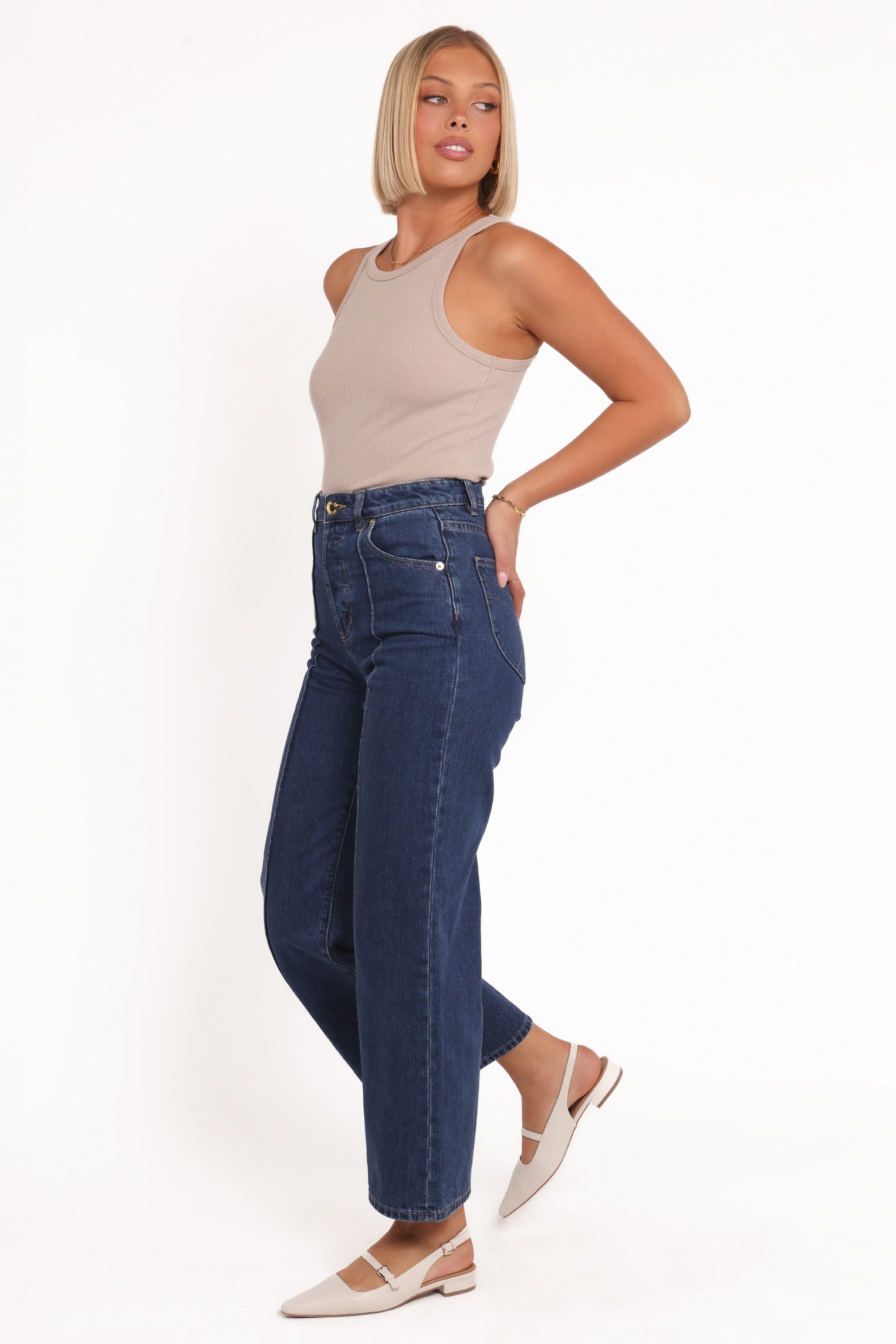 BOTTOMS Rollas Sailor Scoop Jeans - Pacific Blue