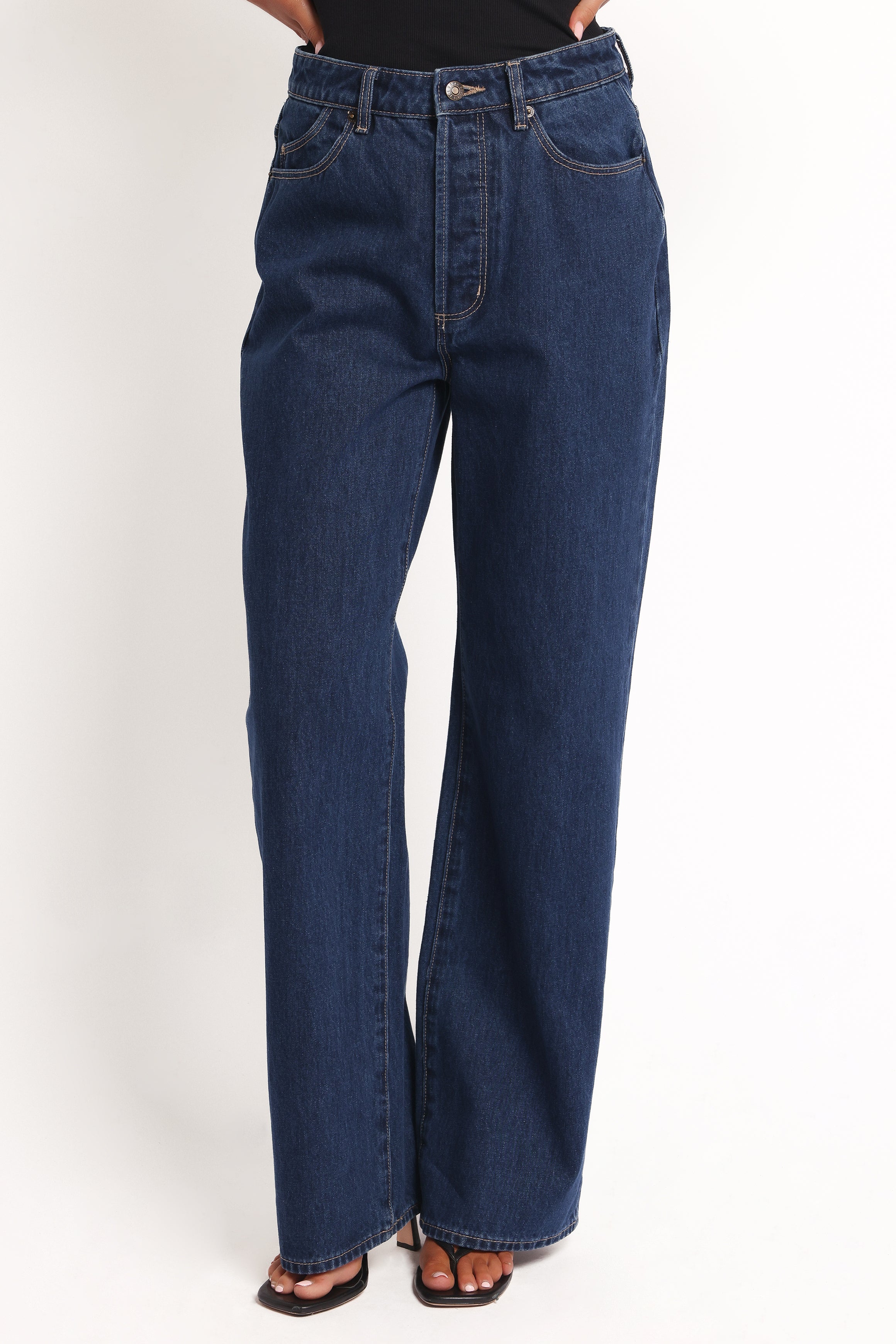BOTTOMS Rollas Stevie Relaxed Jeans - Deep Blue